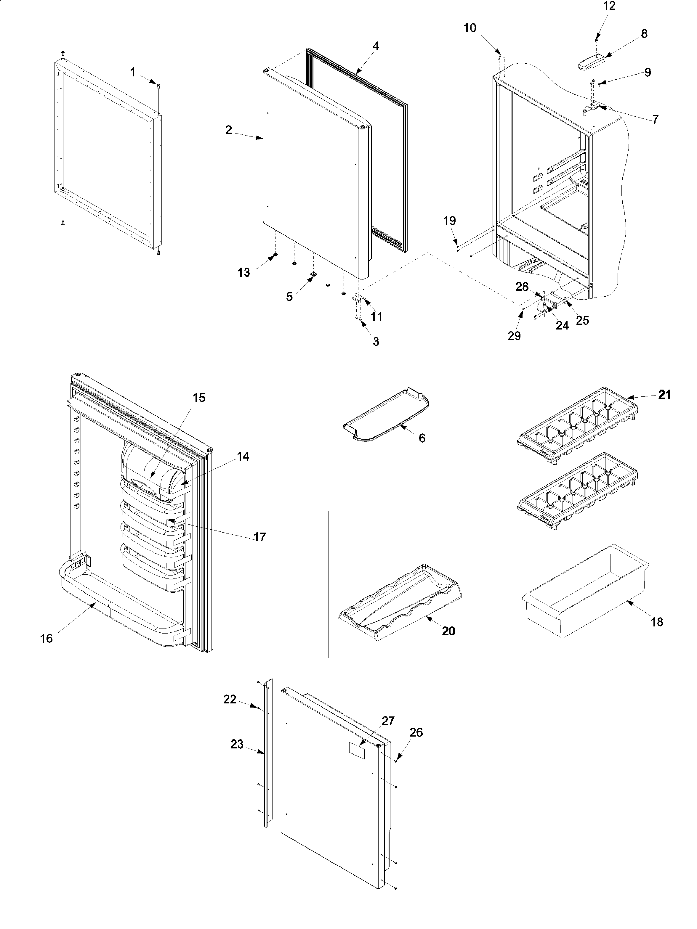 Amana ARB2217CC-PARB2217CC0 refrigerator door diagram
