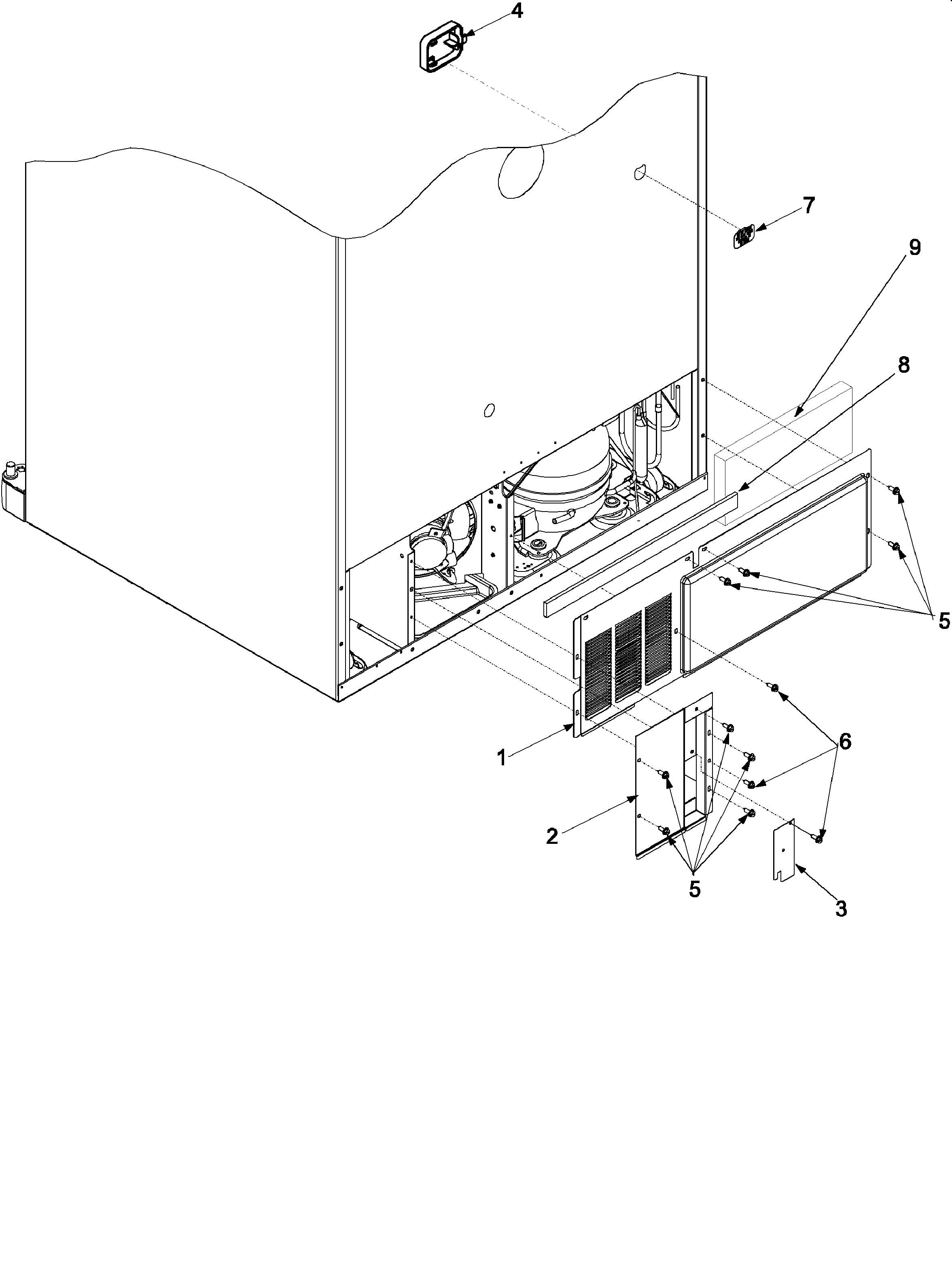 Amana ARB2217CC-PARB2217CC0 cabinet back diagram