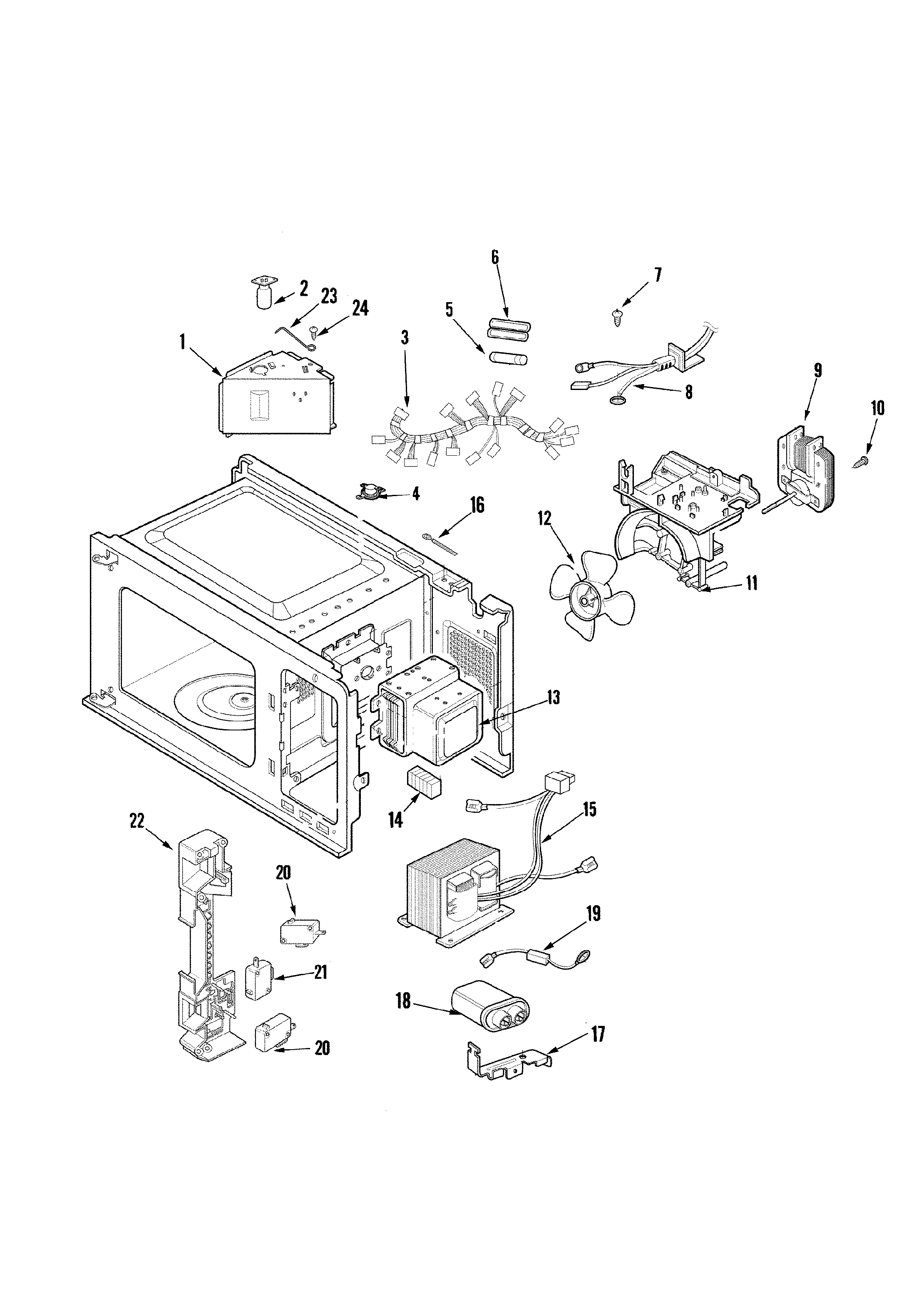 Amana ACM1120AB interior controls diagram