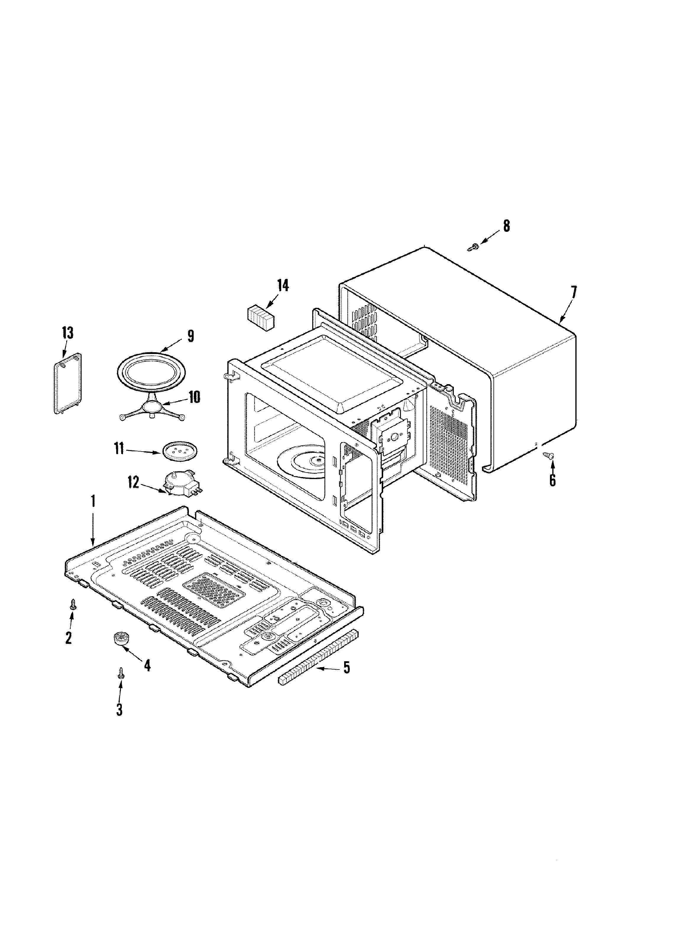Amana ACM1120AB cavity diagram