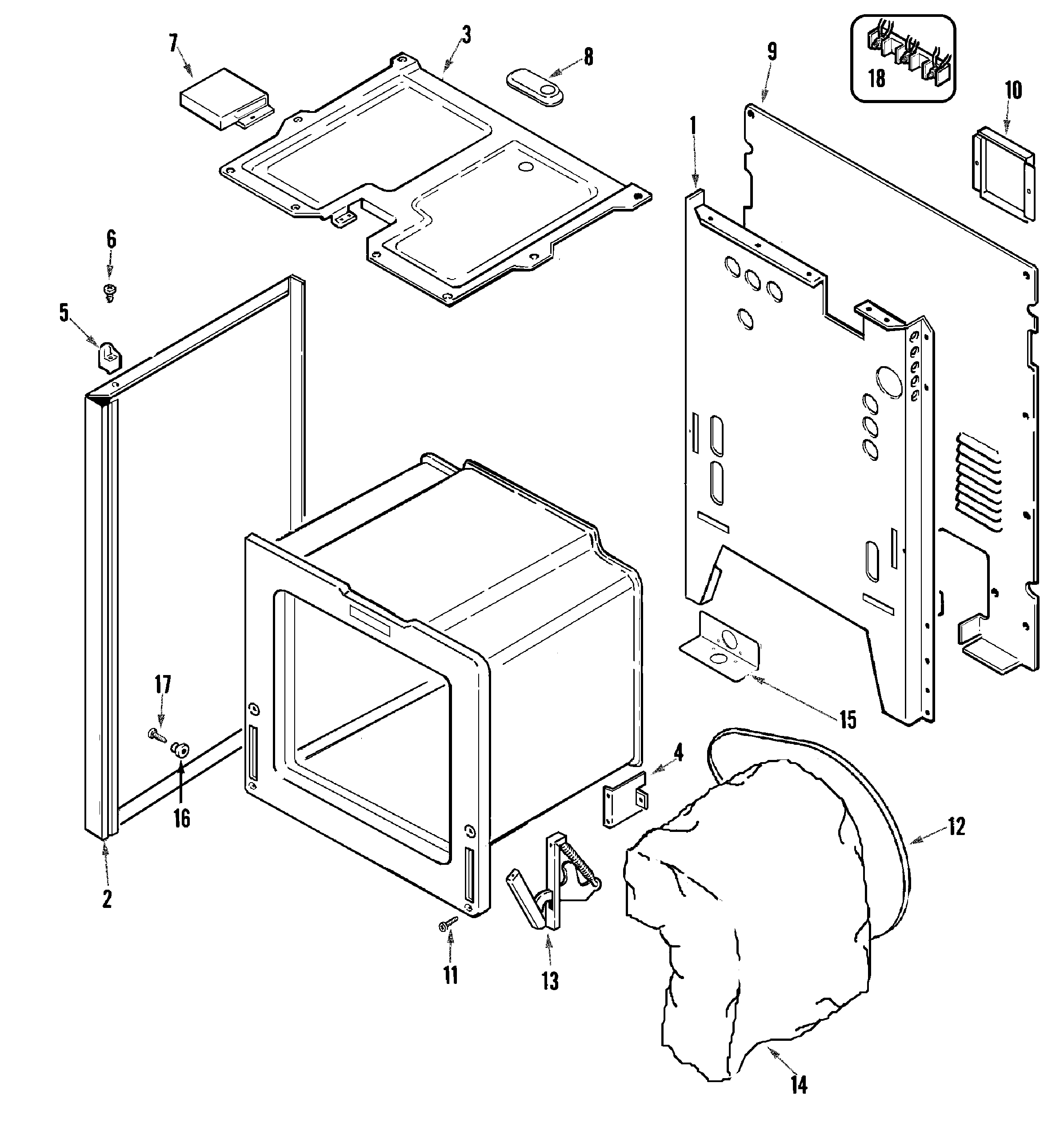 Admiral AER1110BAH body diagram