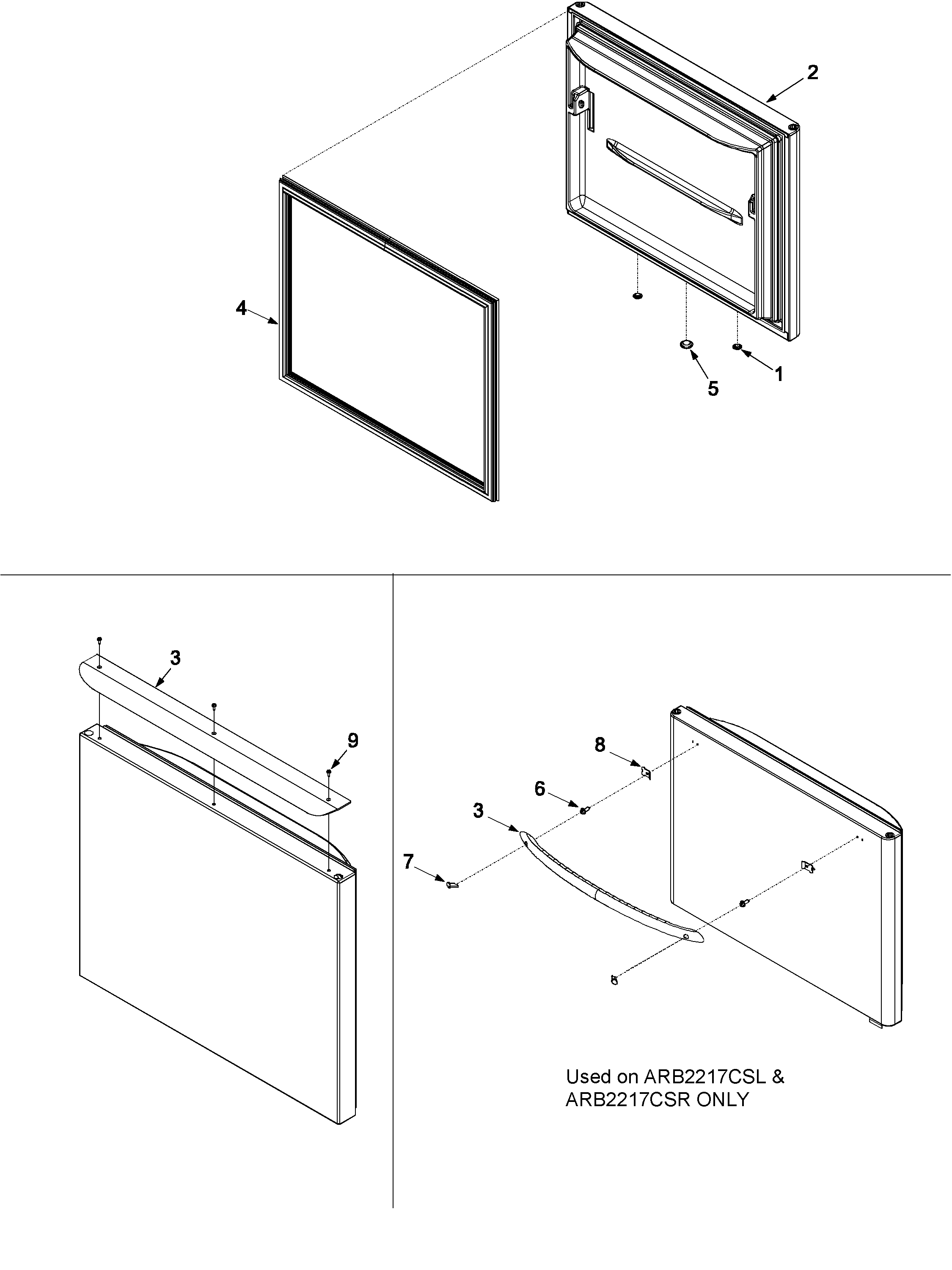 Amana ARB2217CC-PARB2217CC1 freezer door diagram