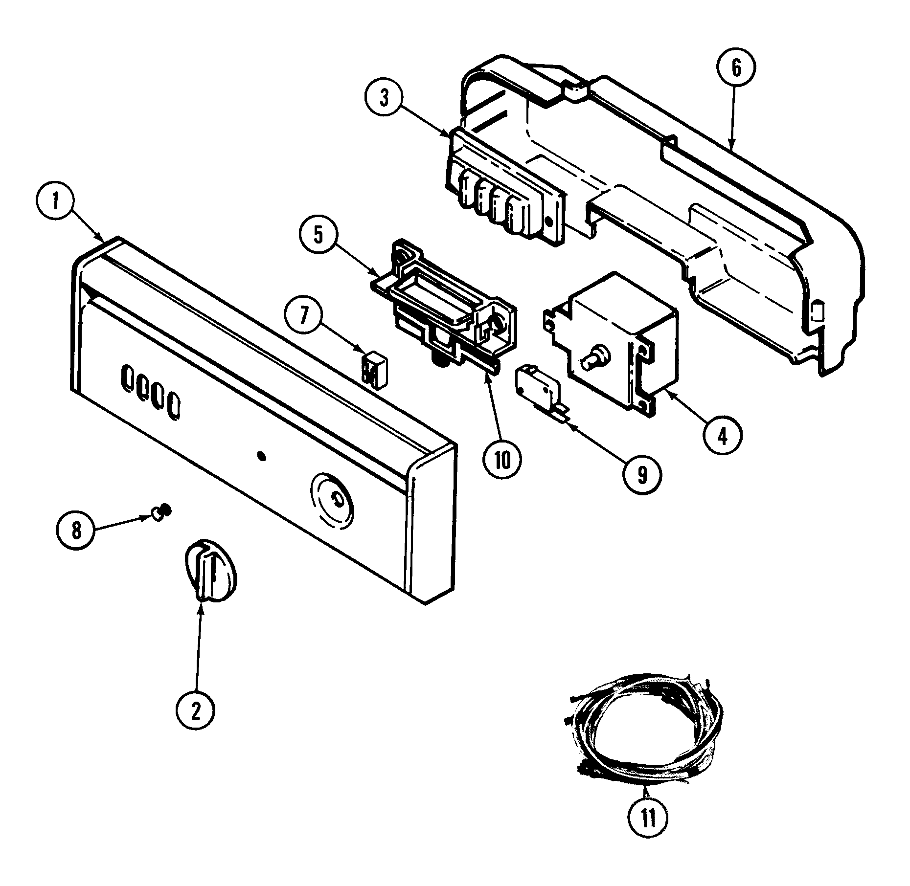 Maytag DWU8270BBE control panel diagram