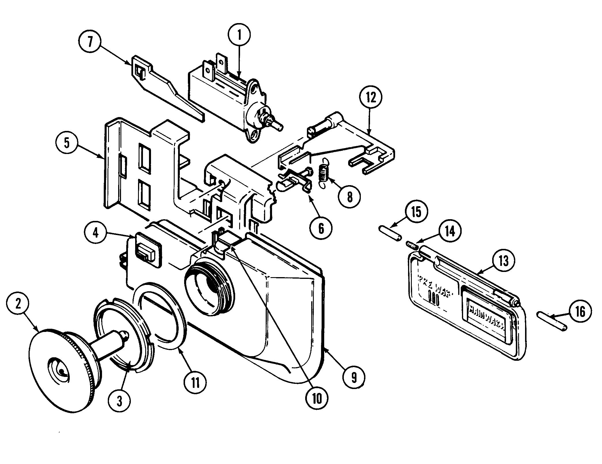 Maytag DWU8270BBE rinse aid & soap dispenser diagram