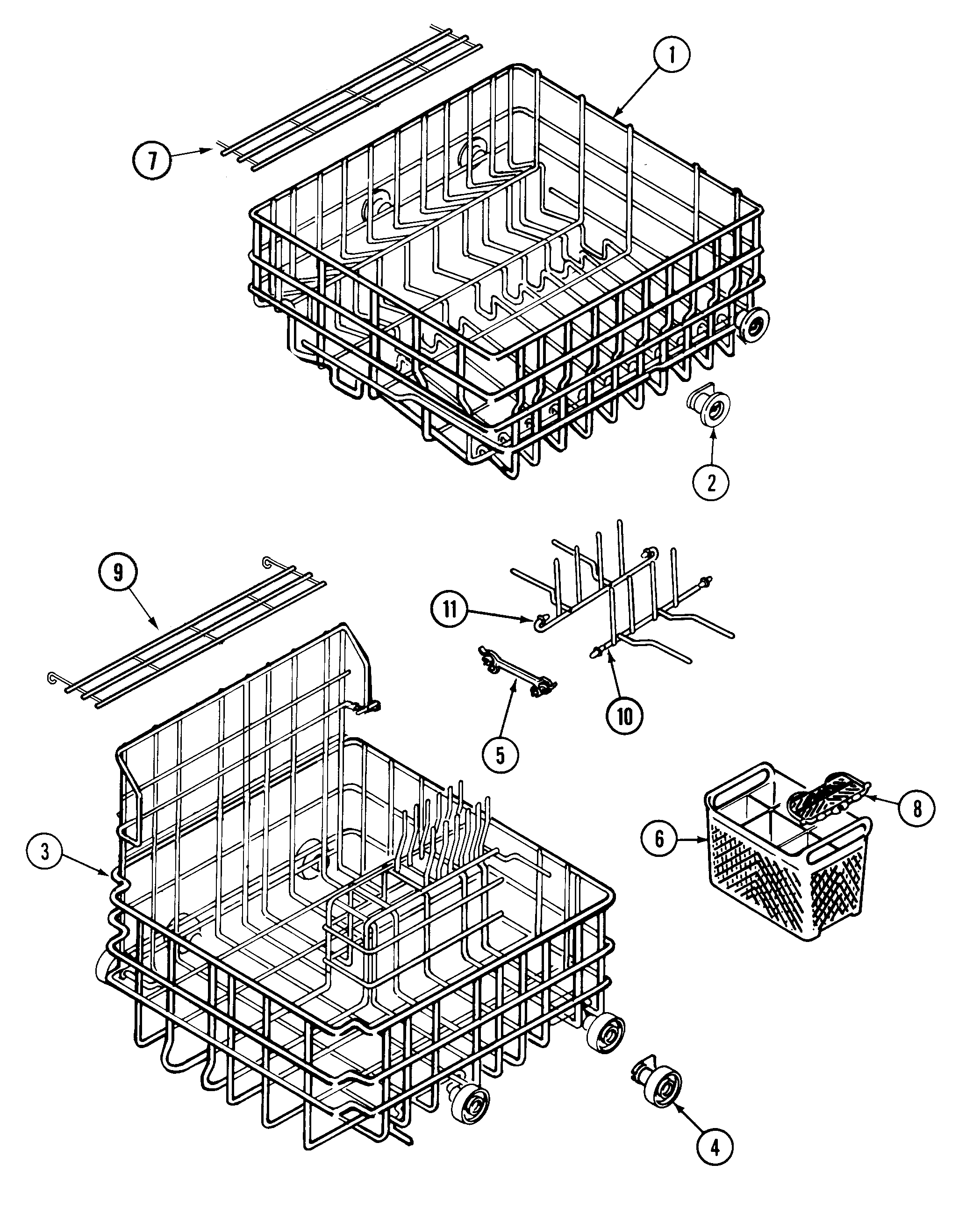 Maytag DWU8270BBE racks diagram