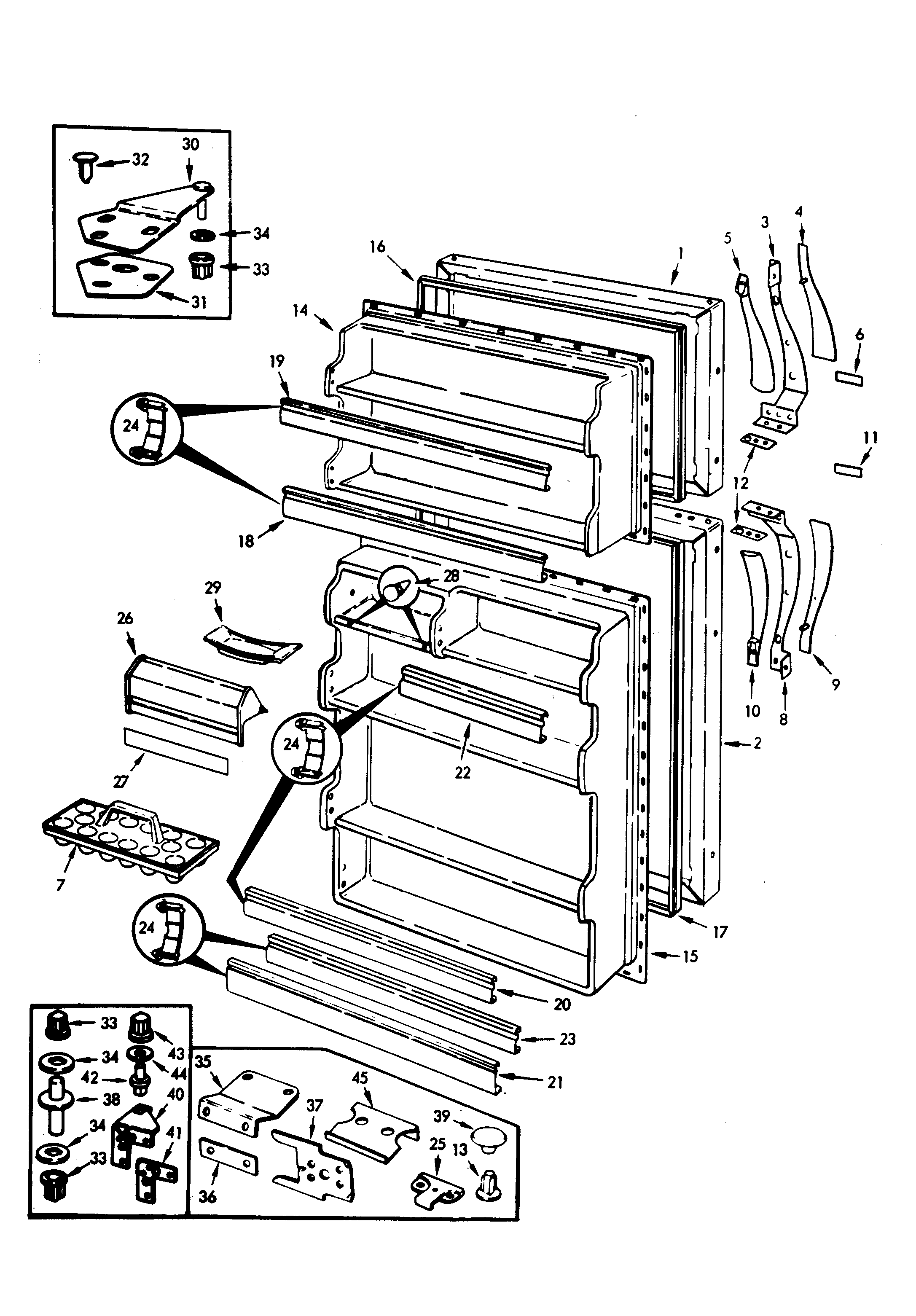 Admiral NT21H6A-7A57A doors diagram