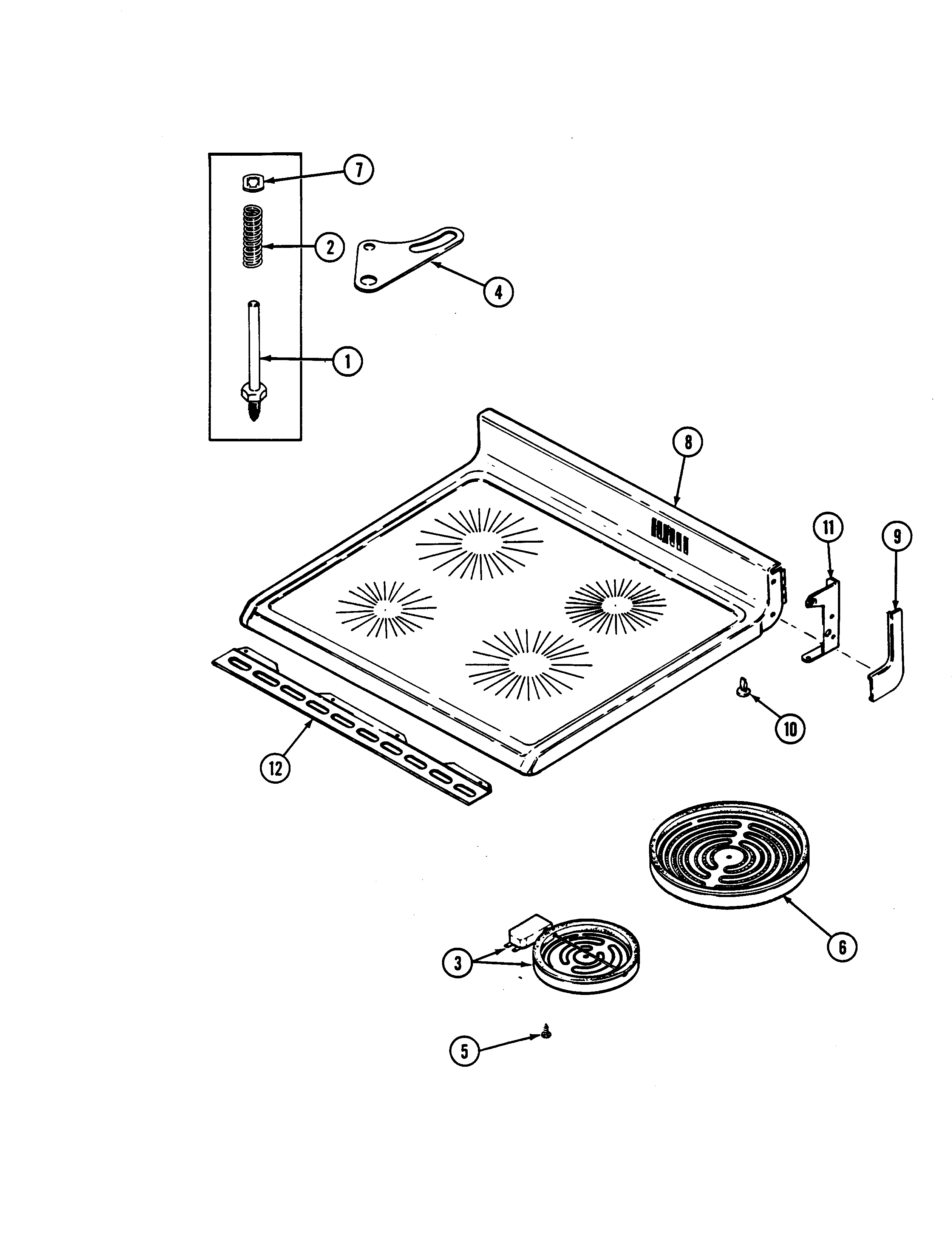 Crosley CC3878XRB top assembly diagram