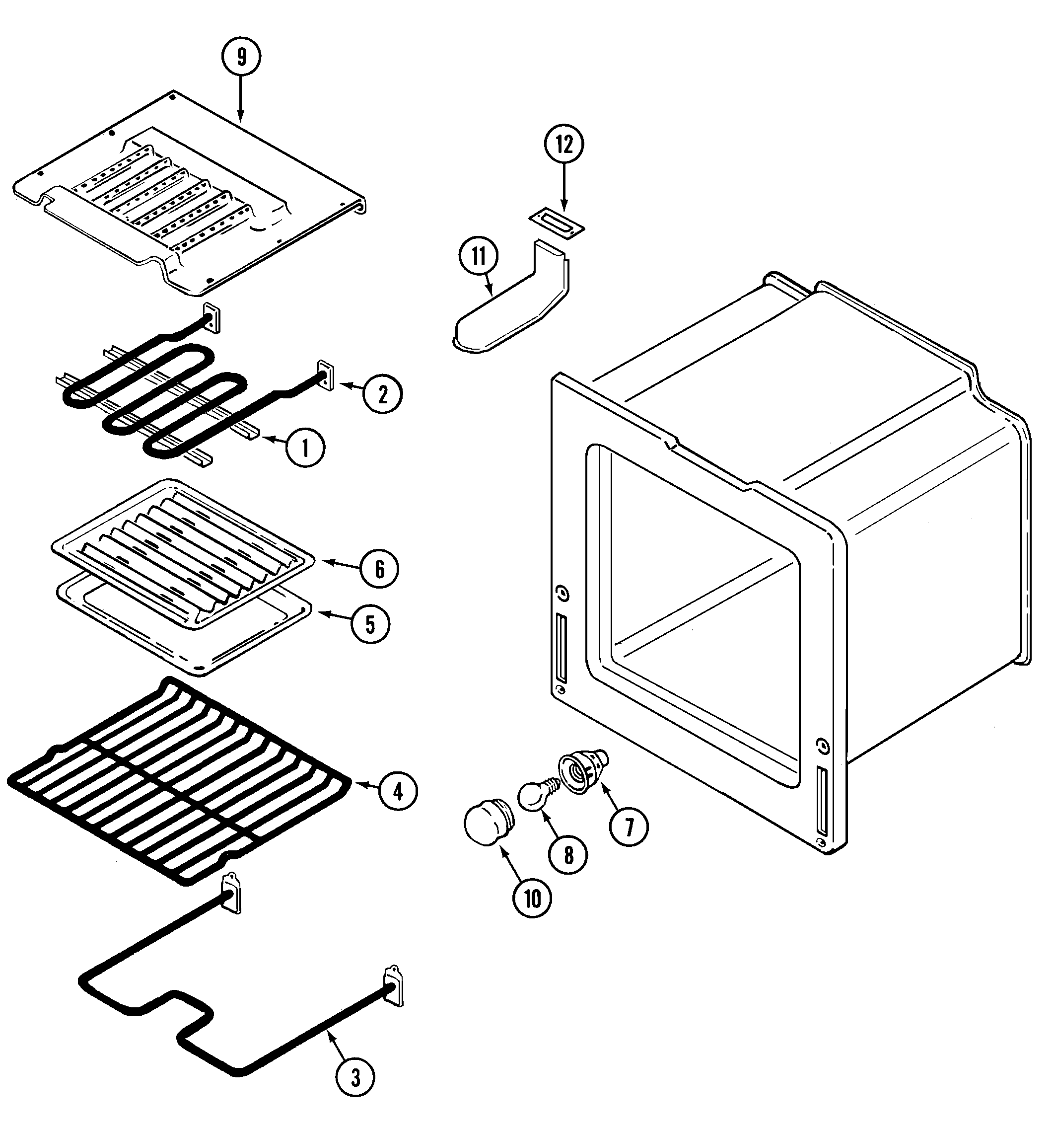 Magic Chef 5892VVV oven diagram