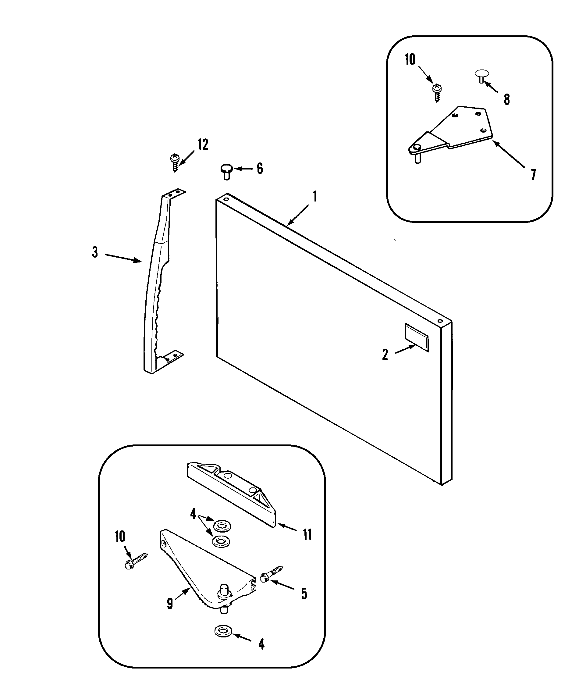 Maytag MTB1953HEW freezer outer door diagram