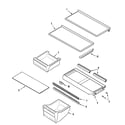 Maytag MTB1953HEW shelves & accessories diagram