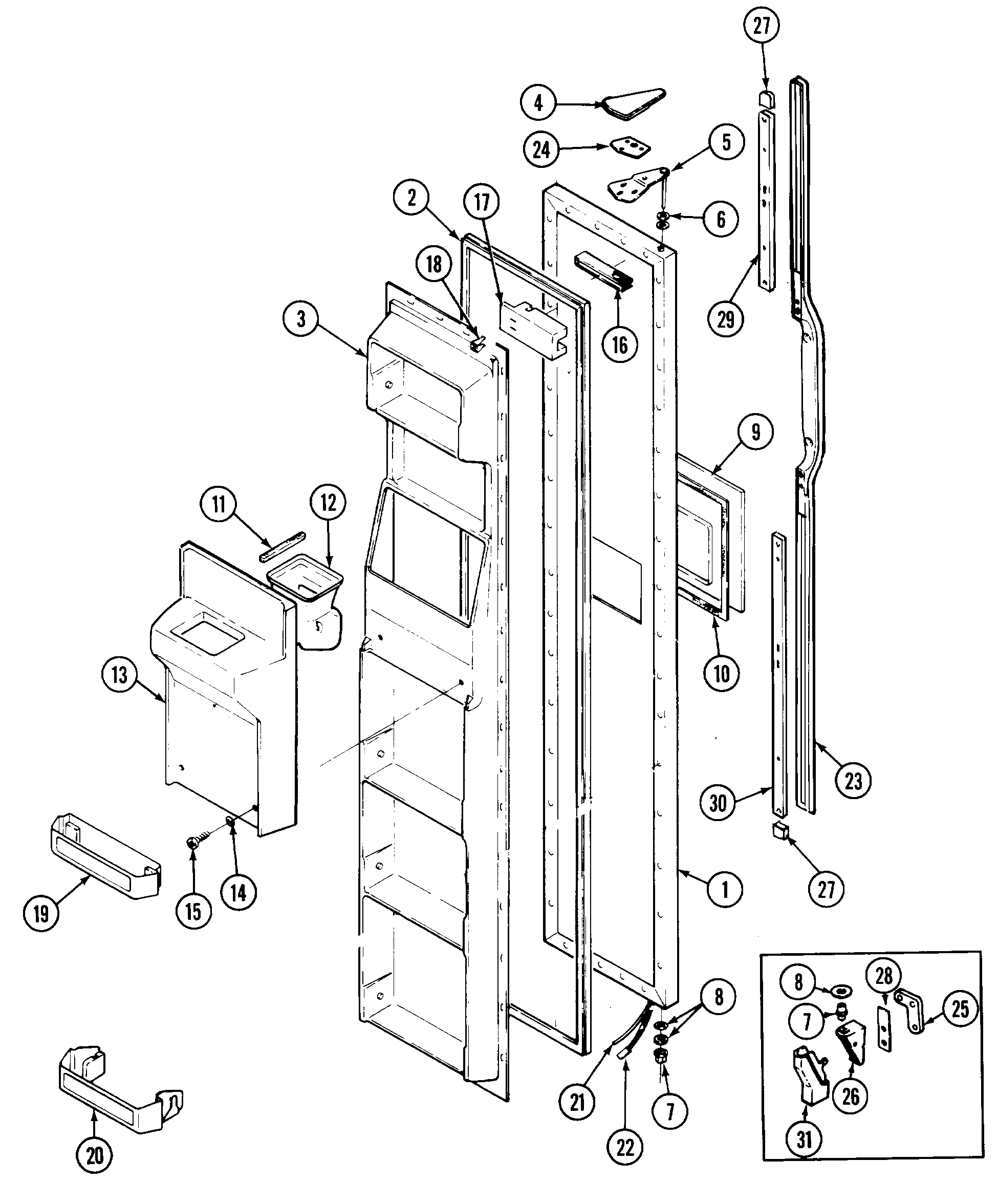 Maytag GS22Y8DV freezer door diagram