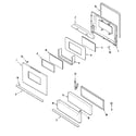 Admiral ALR1450BJW door/drawer diagram
