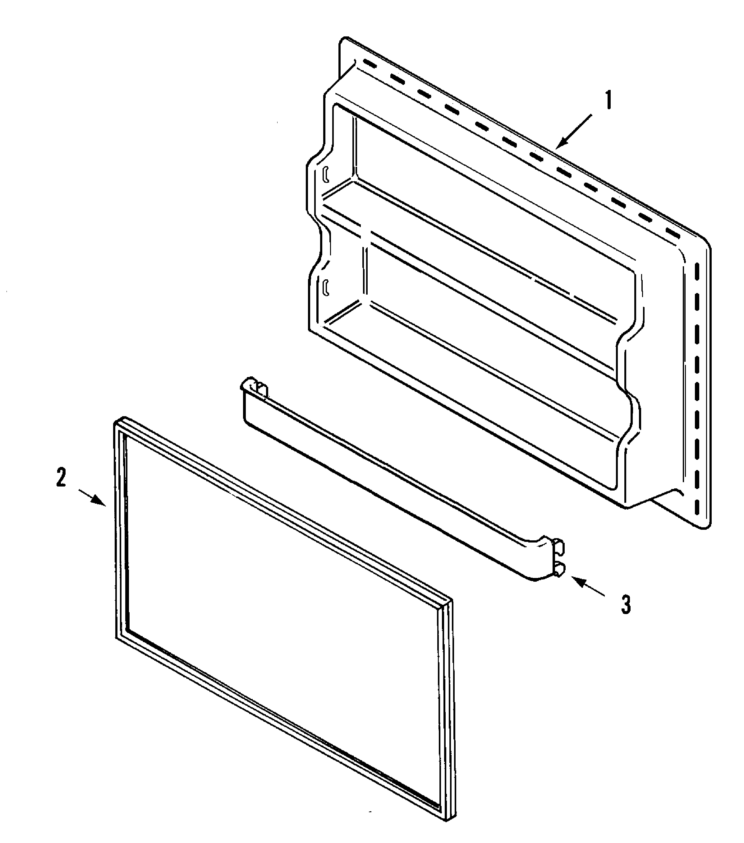 Maytag PTF216LHRQ freezer inner door diagram