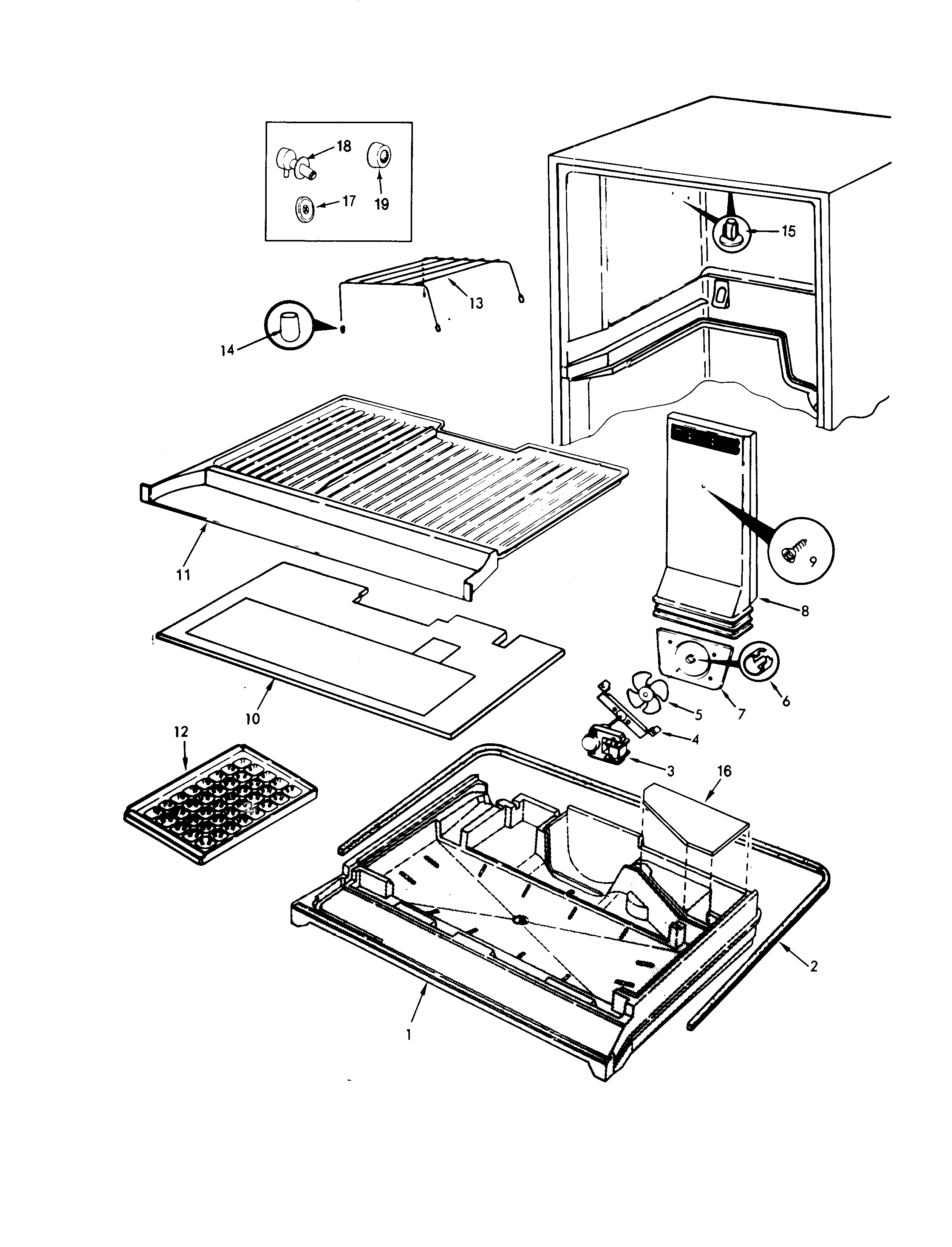 Crosley CNTI17V4-AC35A freezer compartment diagram