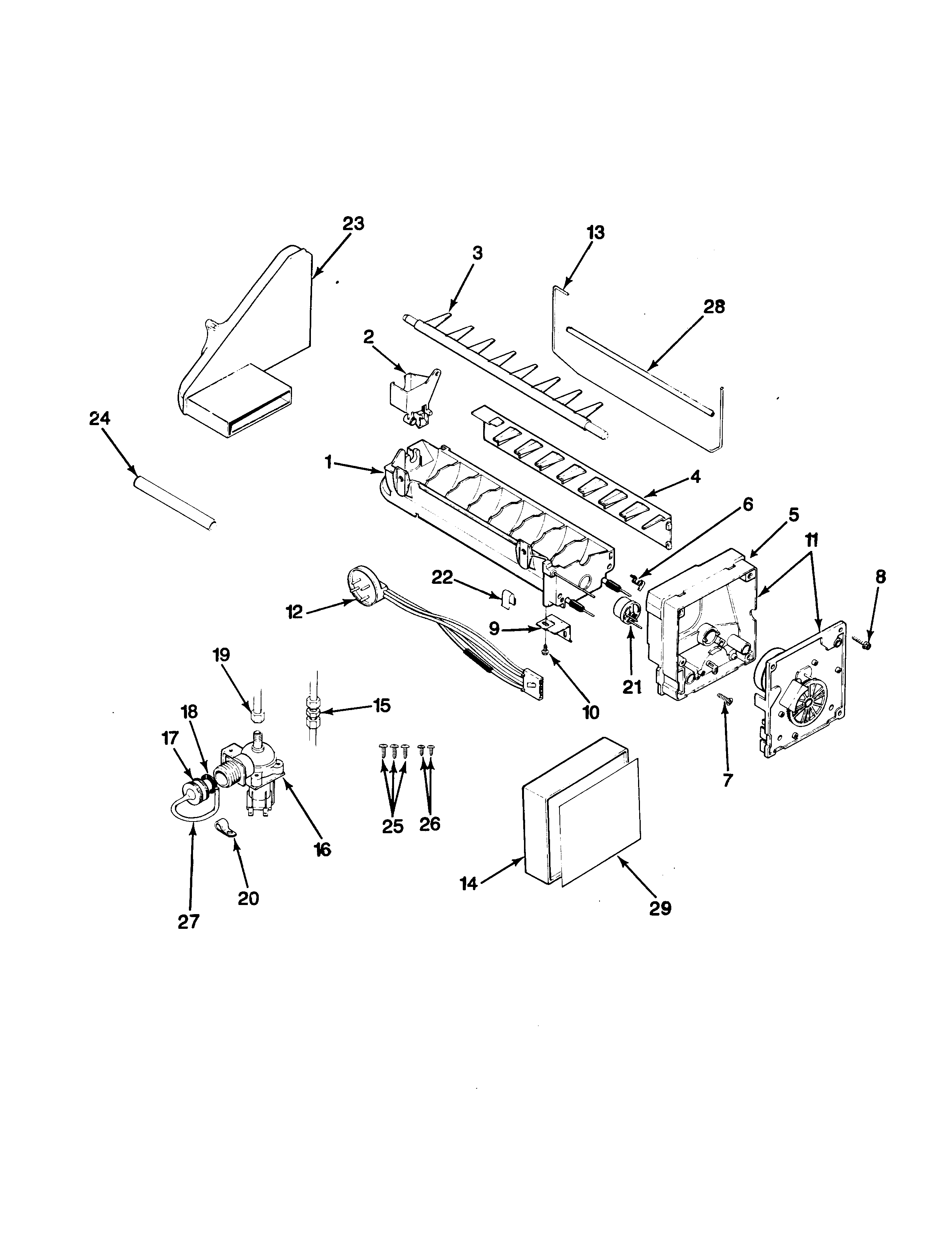 Maytag RTD21A-AH71B optional ice maker kit diagram
