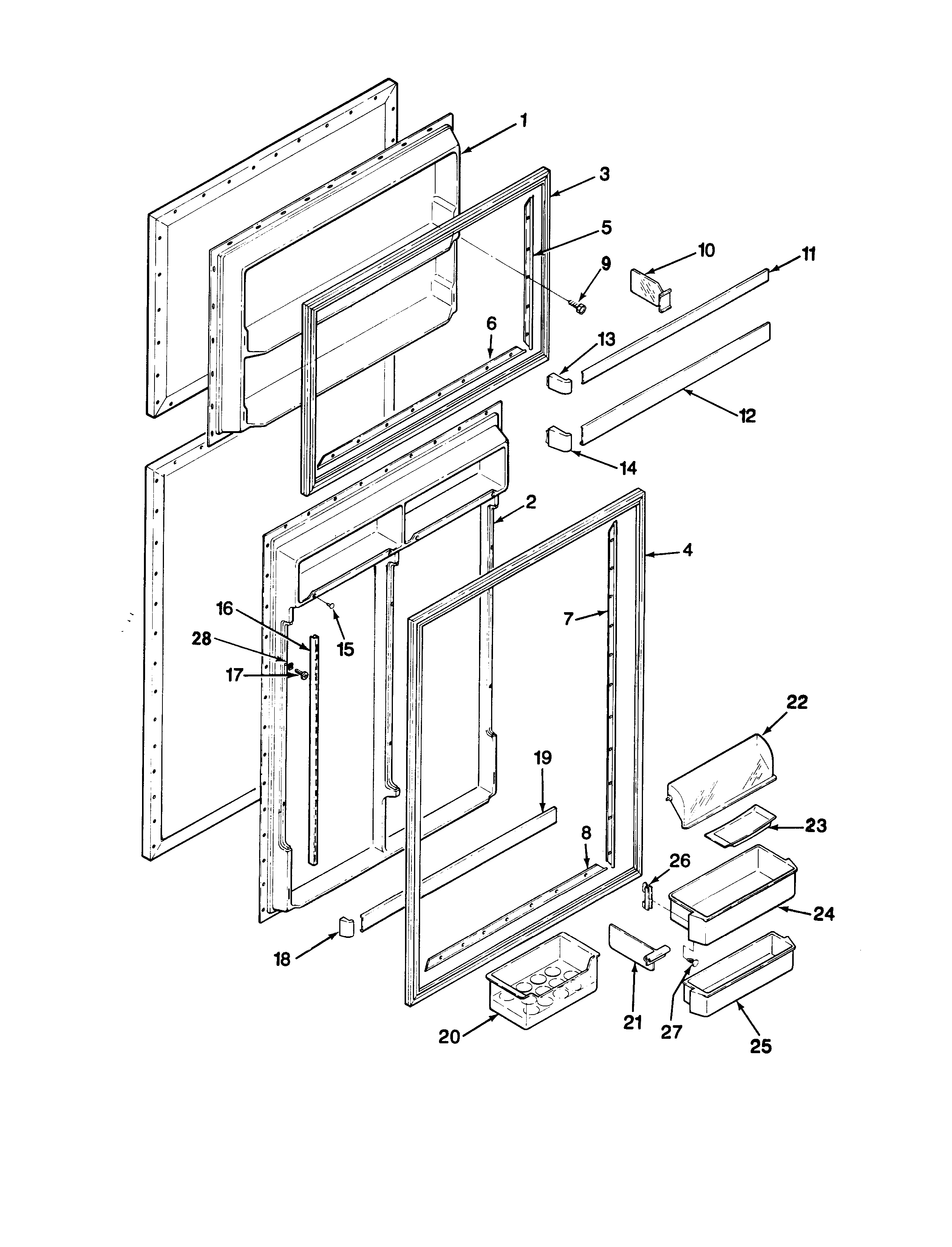 Maytag RTD21A-AH71B door (inner) diagram