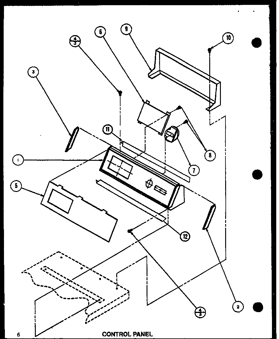 Amana LW3903L-P1122408WL control panel diagram