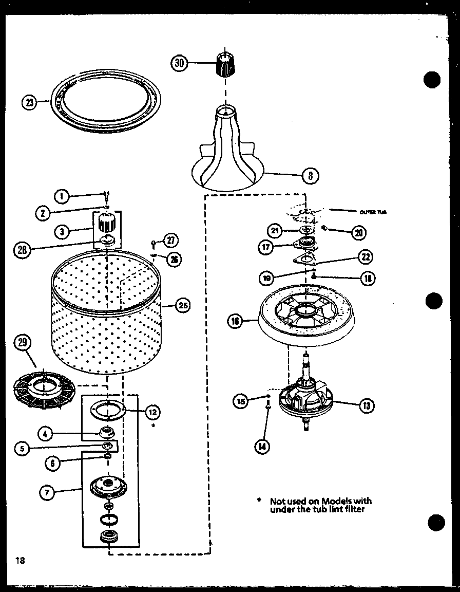 Amana LW3903L-P1122408WL page 7 transmission diagram