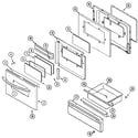 Maytag PGR5710BDW door/drawer diagram