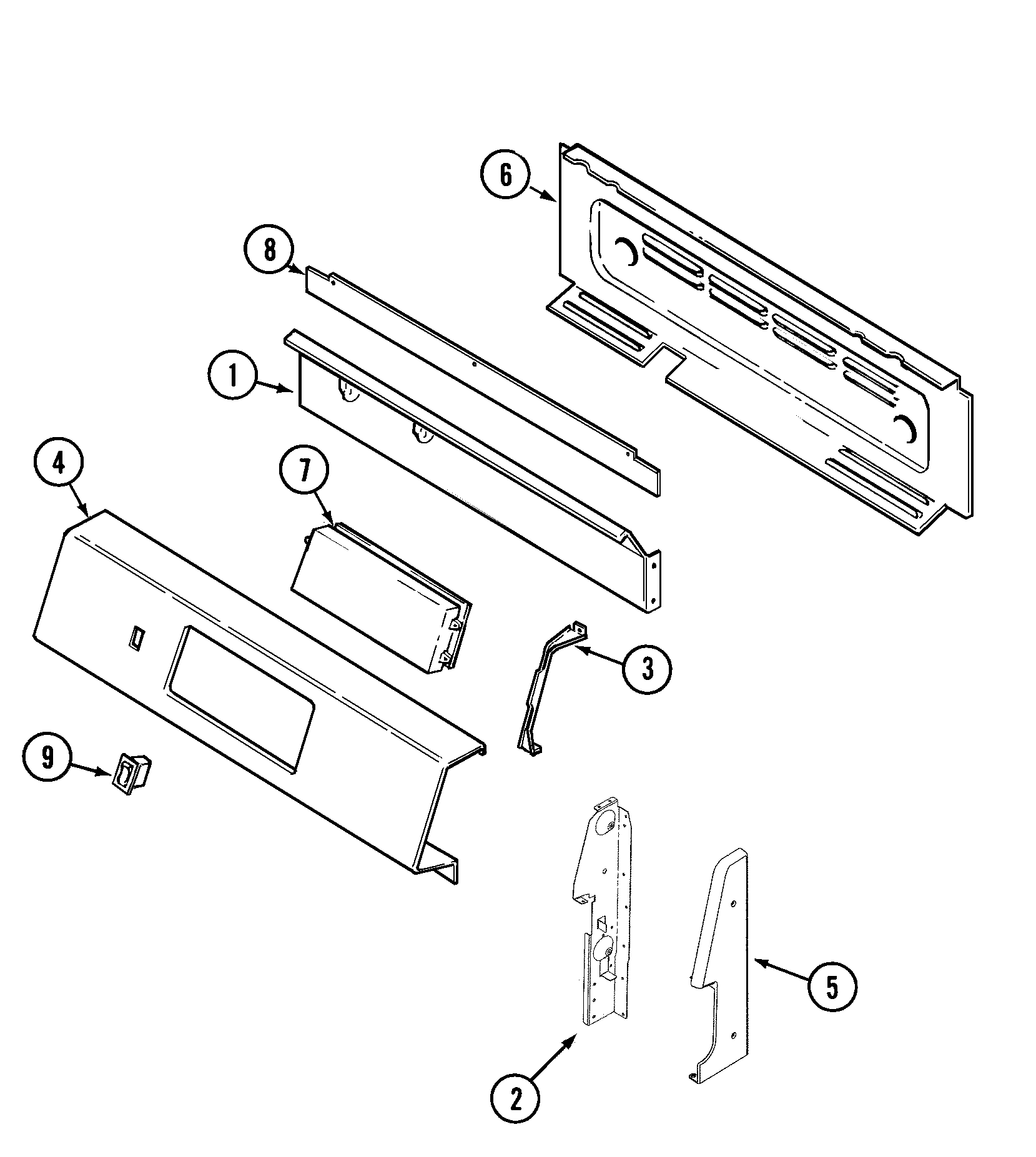 Maytag PGR5715BDQ control panel diagram