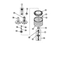 Amana LW8303W2-PLW8303W2A agitator/drive bell/seal kit/tub & hub diagram