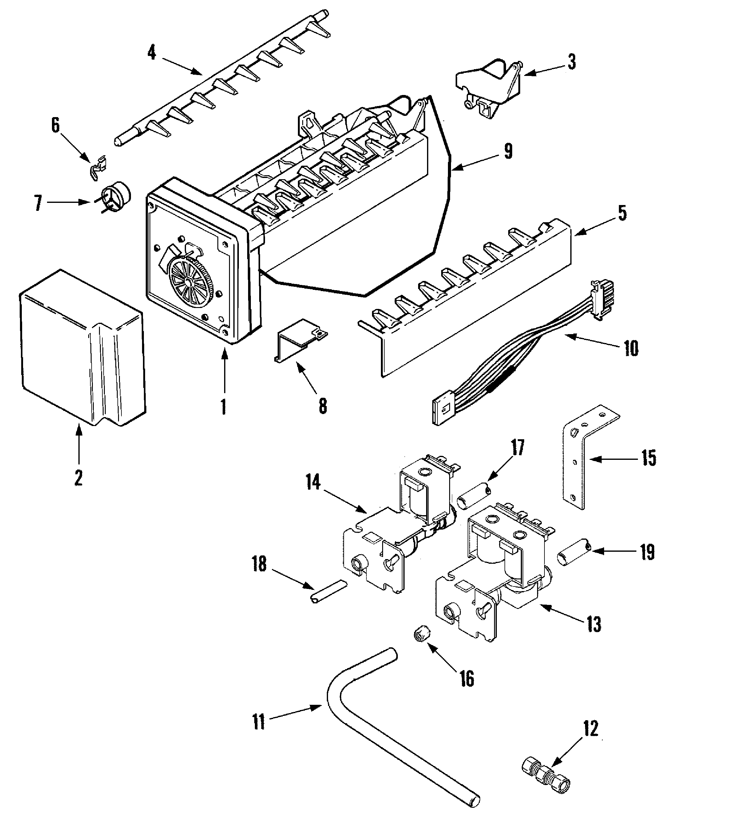 Jenn-Air JS42CSFXDA ice maker diagram