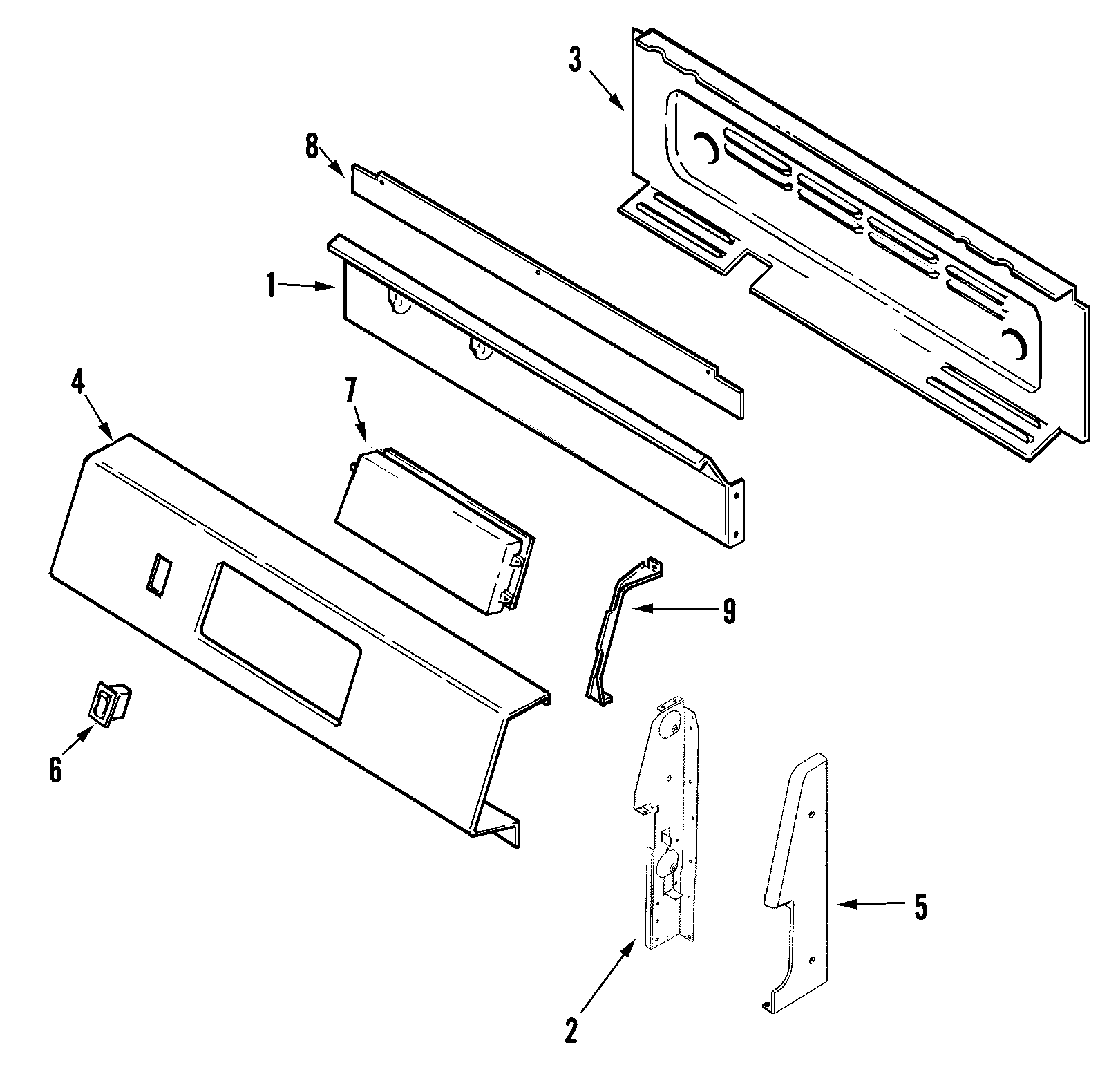 Admiral LGR3725ADC control panel diagram