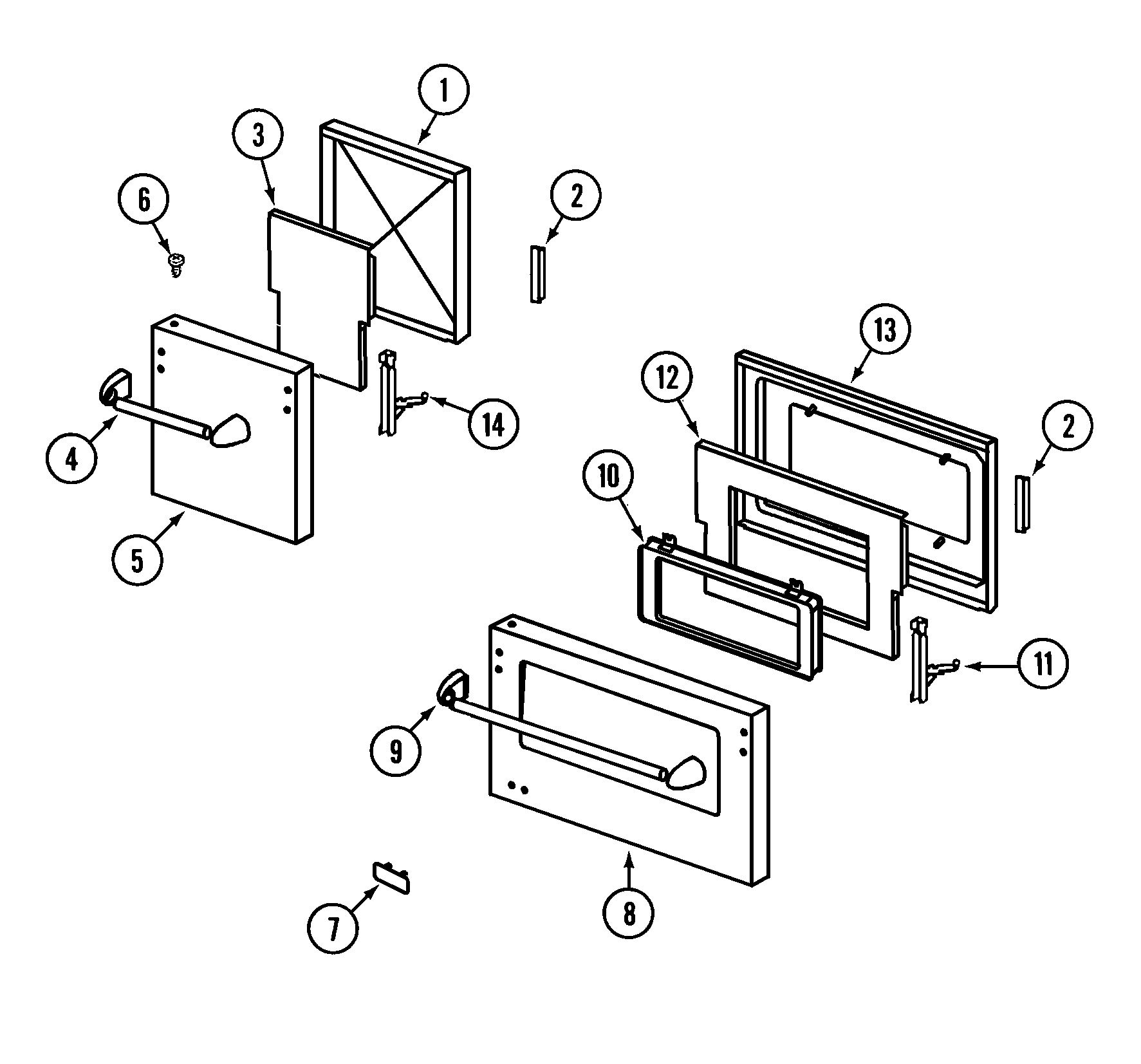 Jenn-Air PRG4802P door diagram