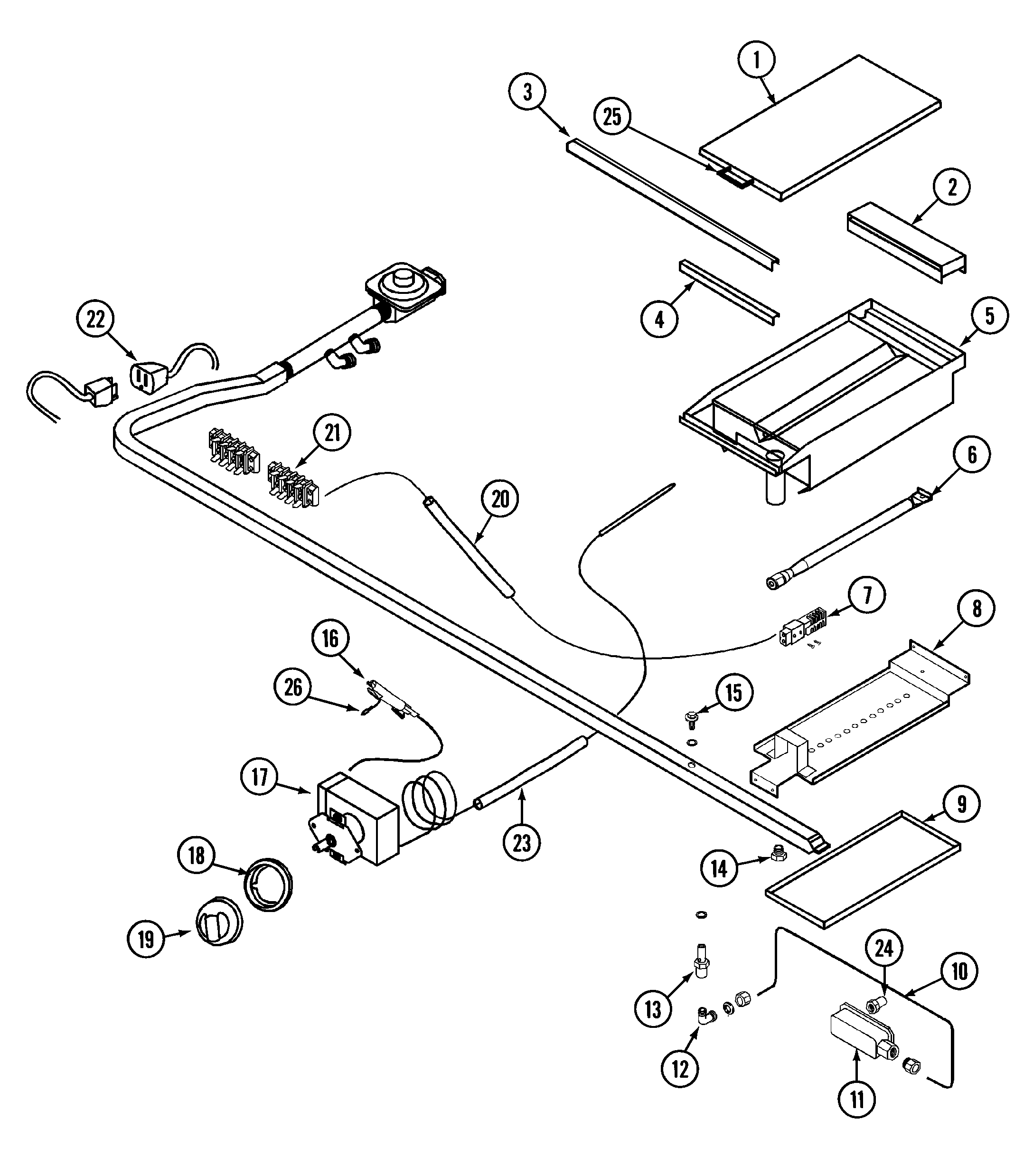 Jenn-Air PRG4802P griddle assembly diagram