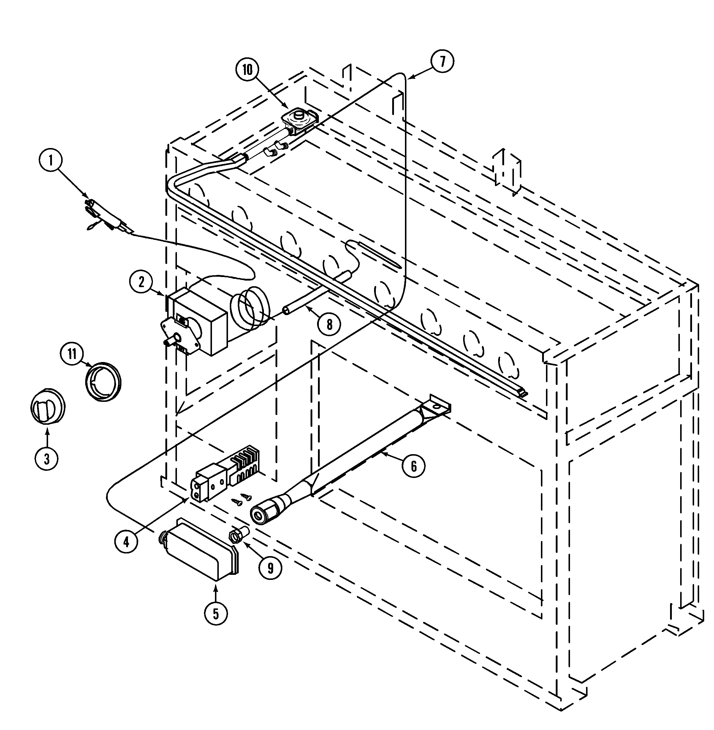 Jenn-Air PRG4802P 12" oven controls diagram