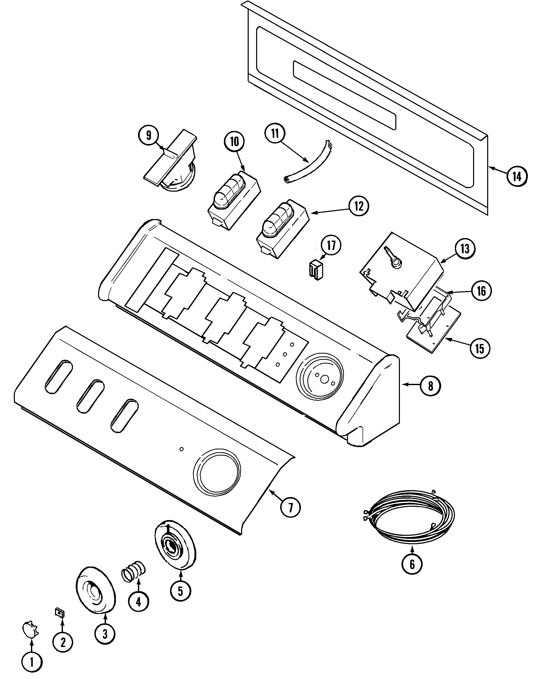 Maytag MAV7000AWQ control panel diagram