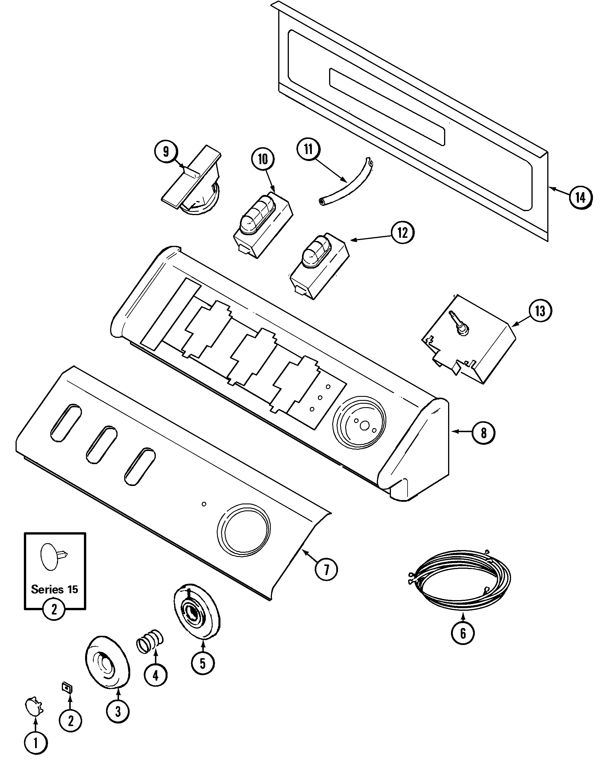 Maytag MAV5057AWW control panel diagram