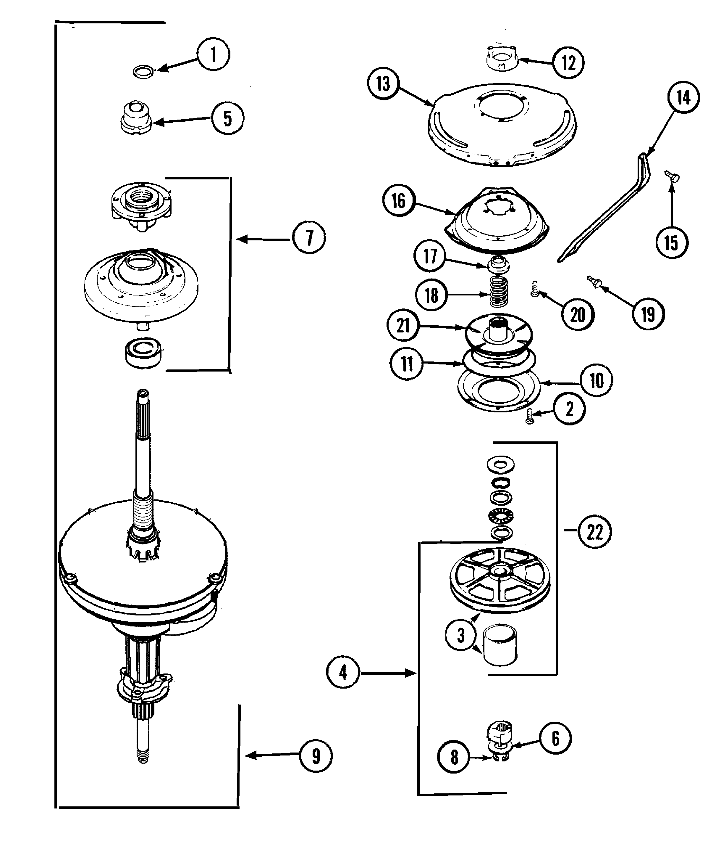 Maytag PAV5057AWW transmission diagram