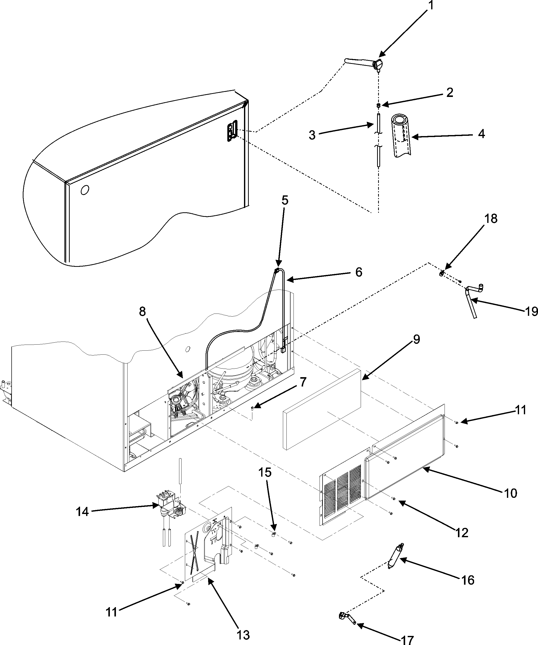 Jenn-Air JCB2282HTB cabinet back diagram