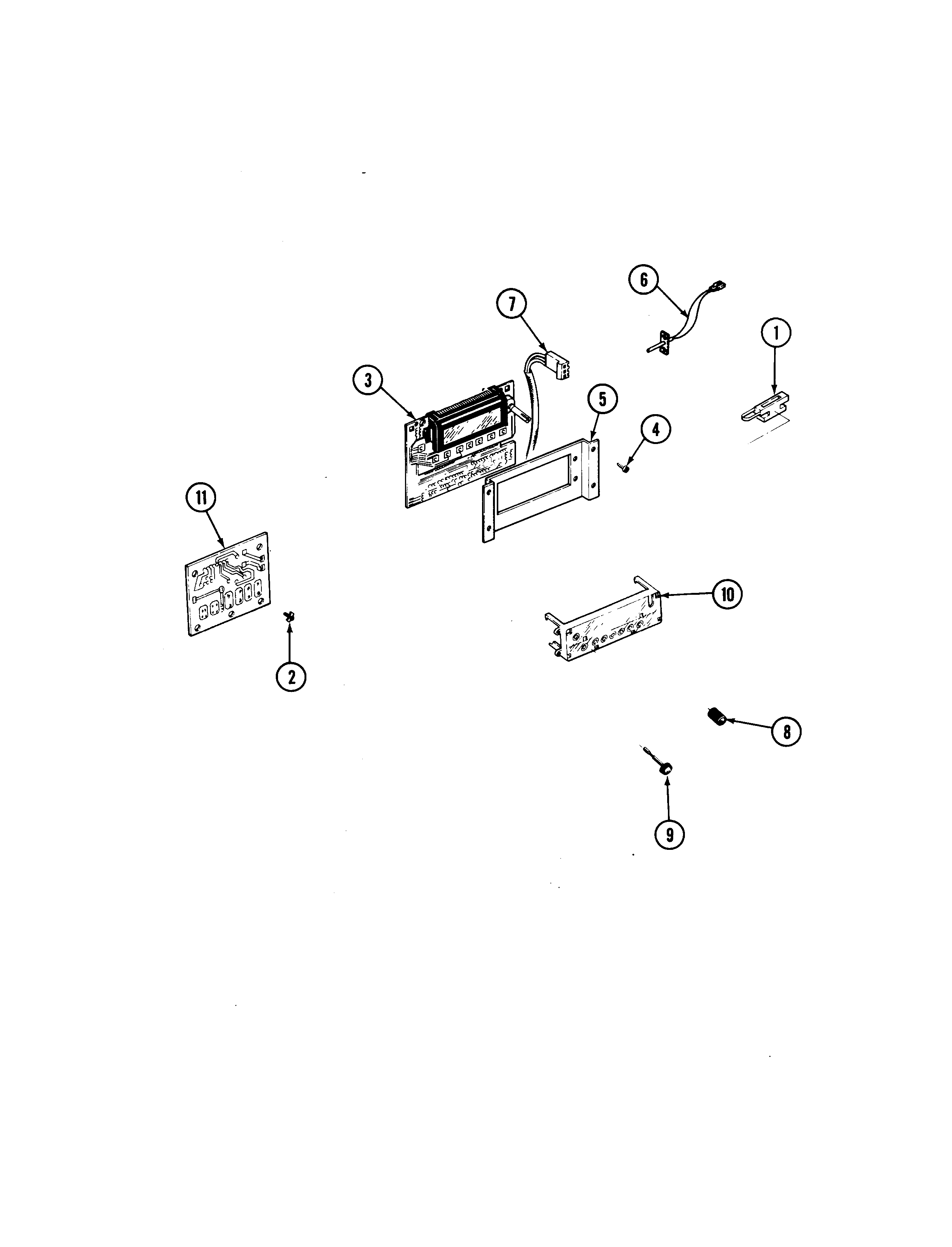 Admiral 667AK-TSVW control panel diagram