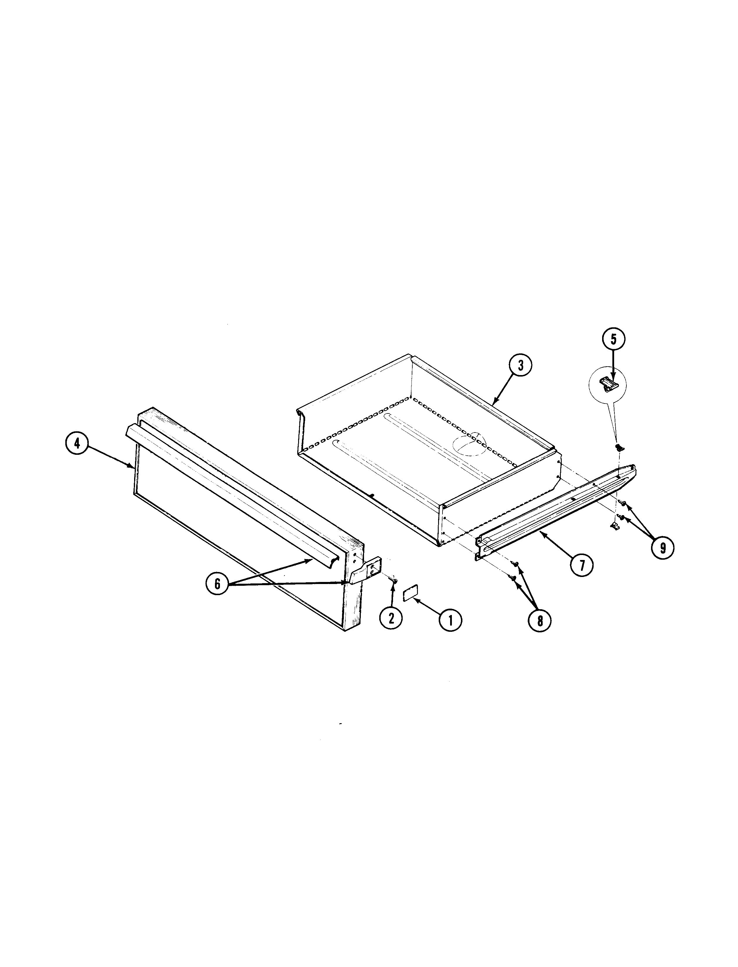 Admiral 667AK-TSVW drawer diagram