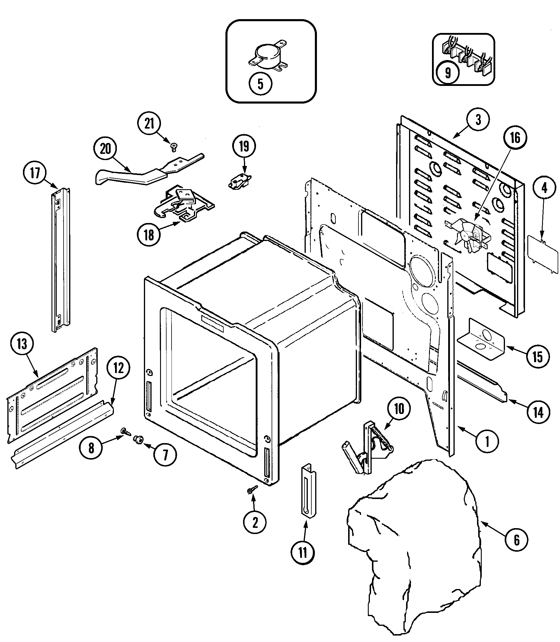 Kenmore 62946799 body diagram