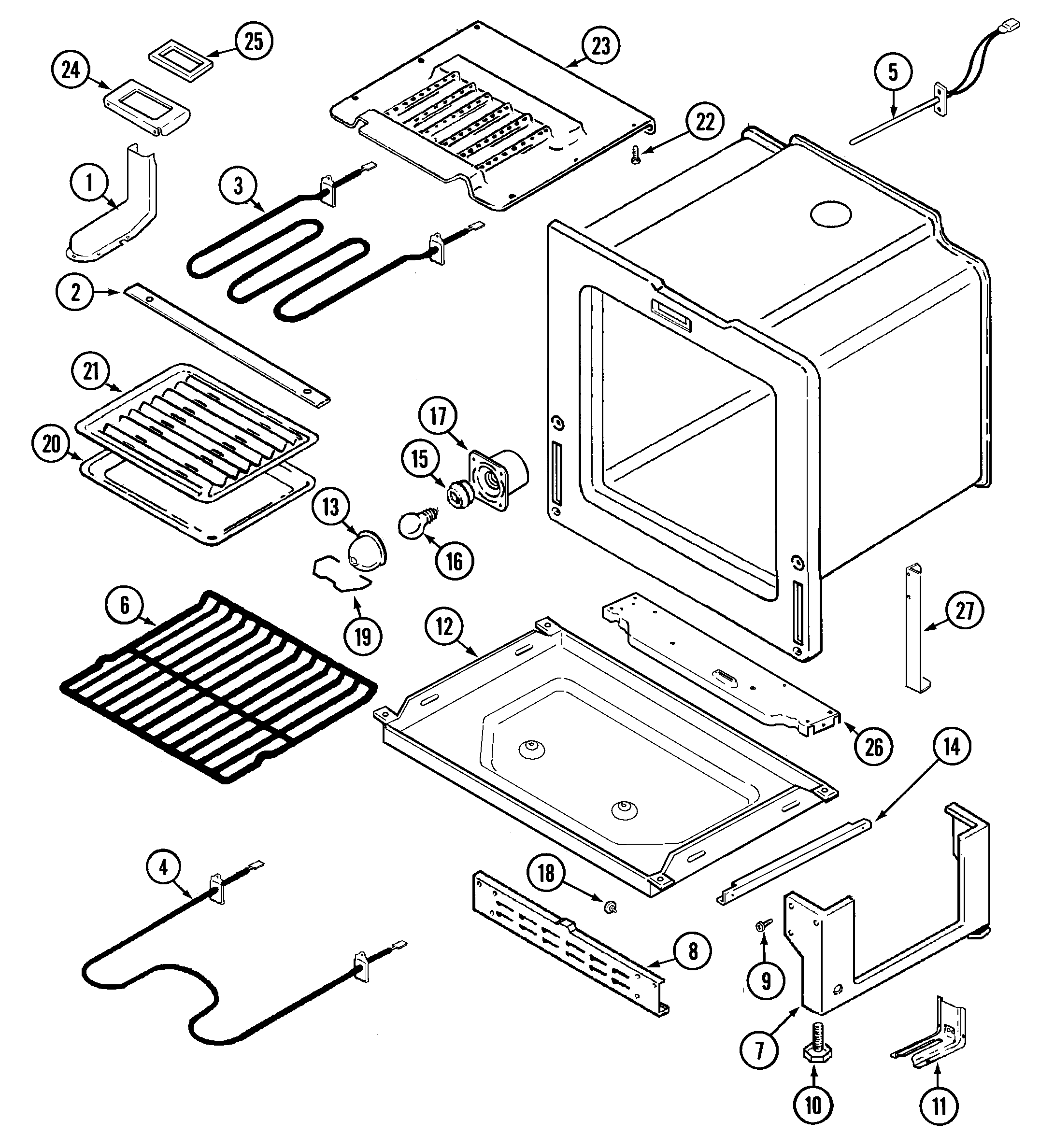 Kenmore 62946799 oven/base diagram