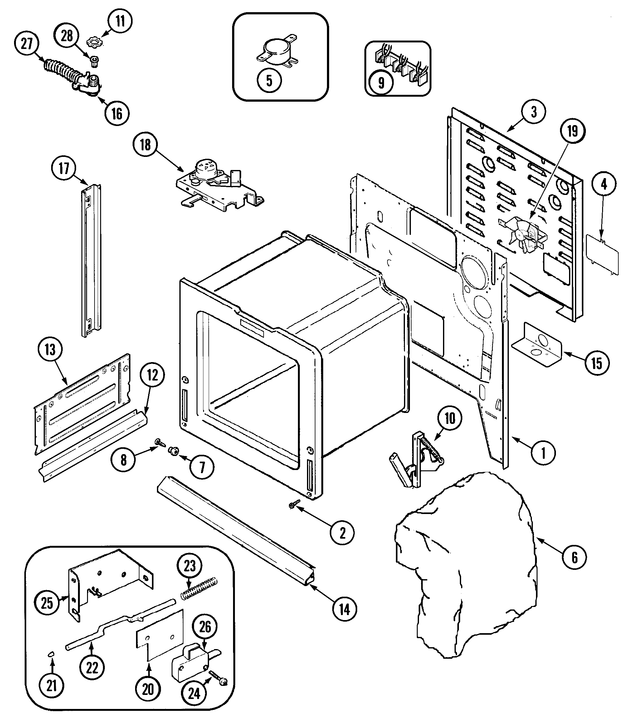 Maytag MEP5770AAB body diagram