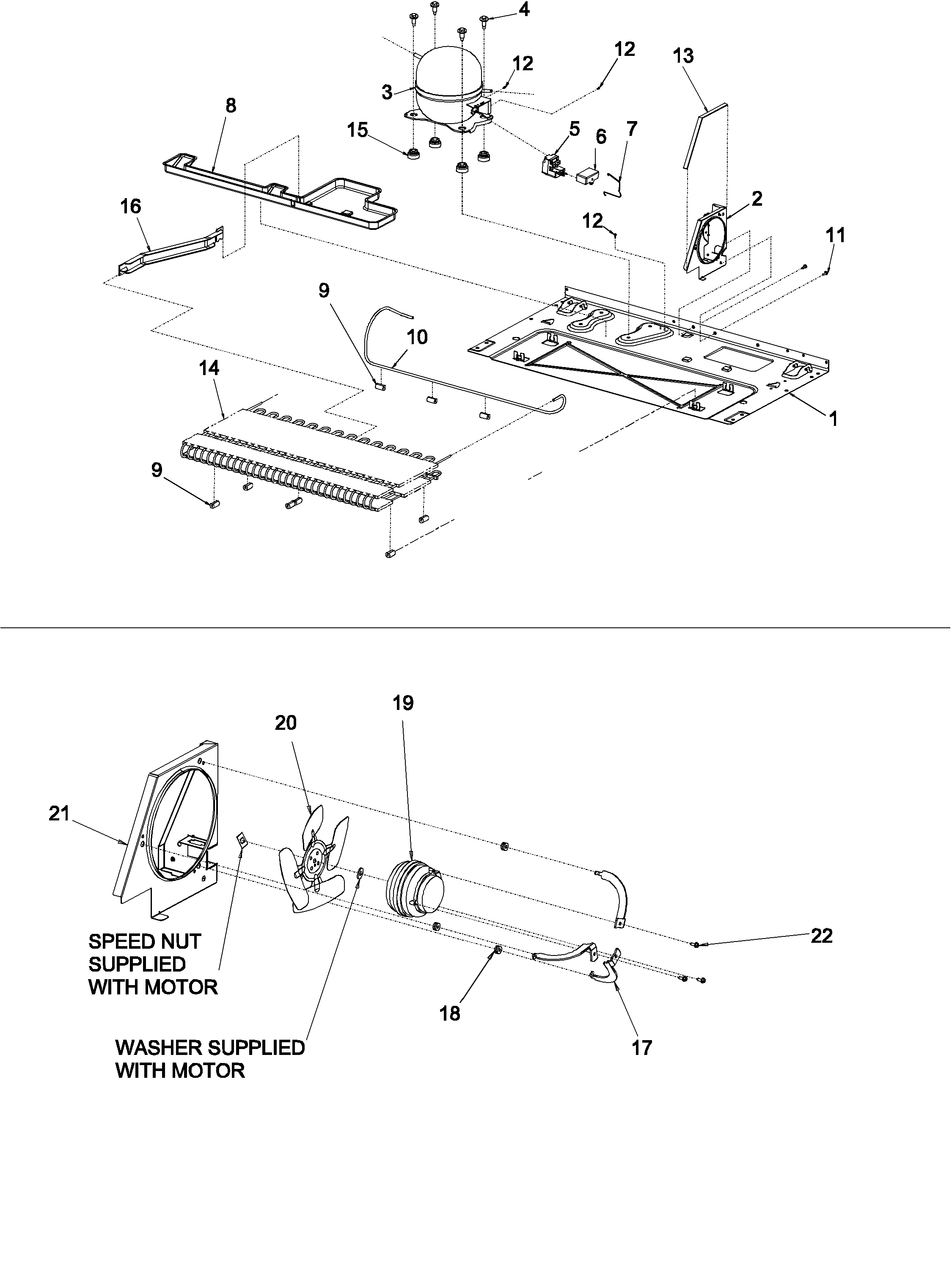 Kenmore 59650004100 machine compartment diagram