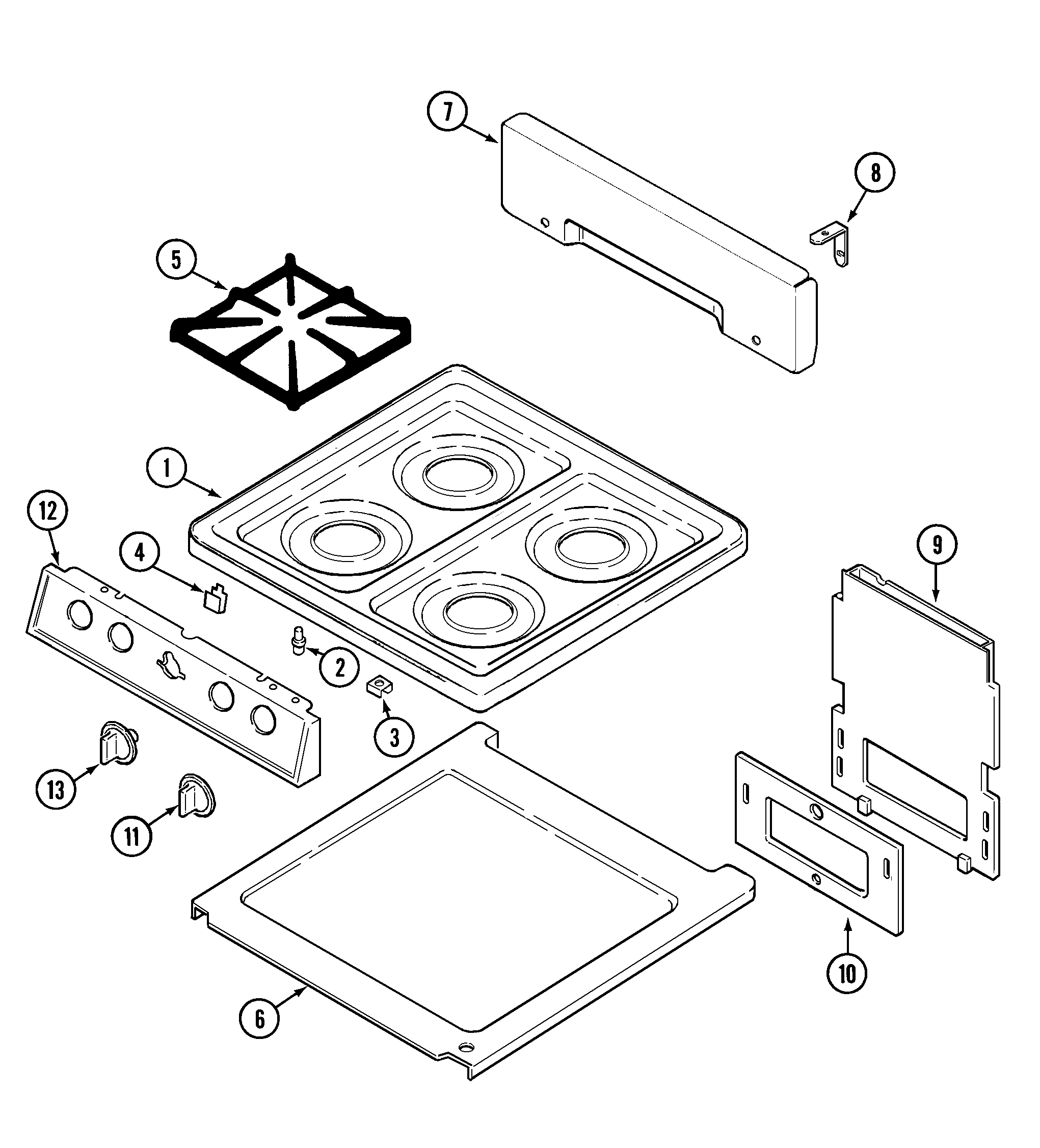 Hardwick 70231 top assembly diagram