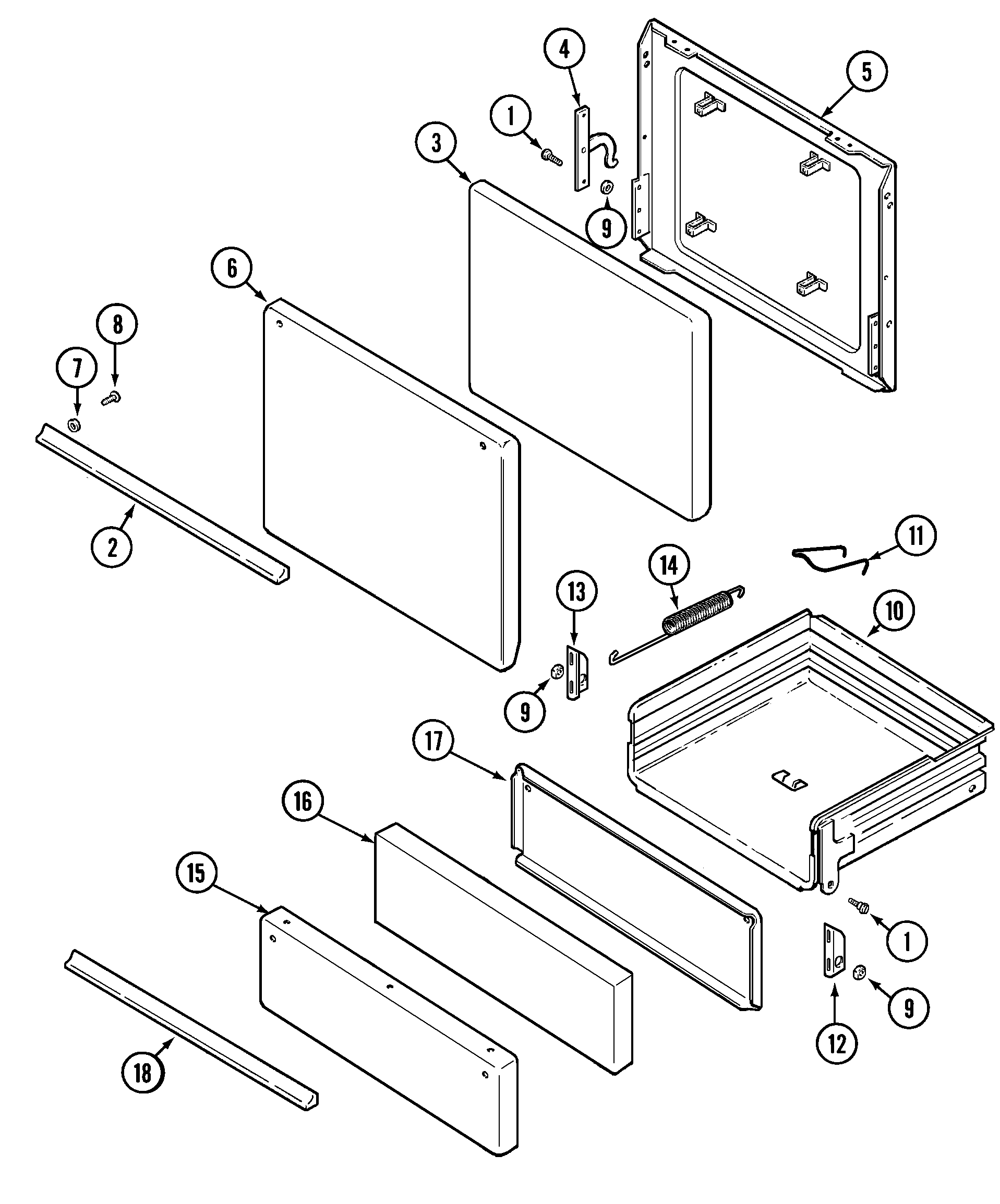 Hardwick 70231 door/drawer diagram