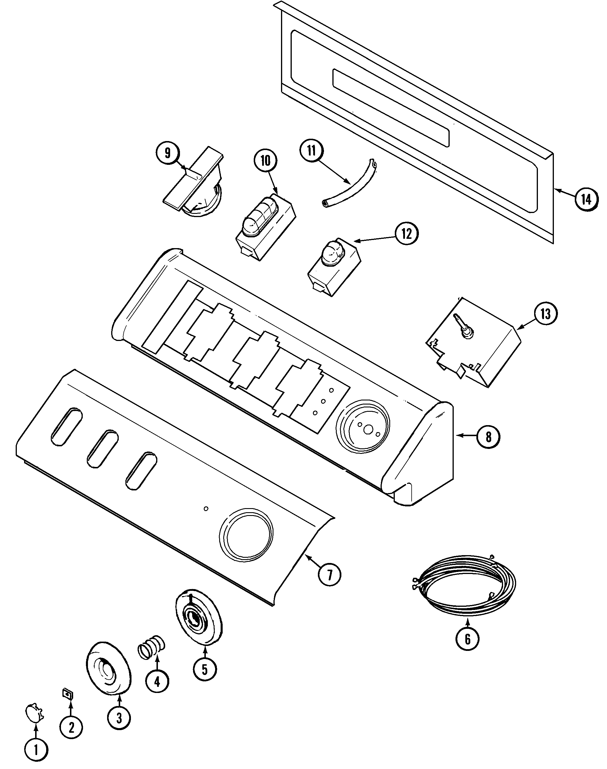 Maytag MAV5000AWW control panel diagram
