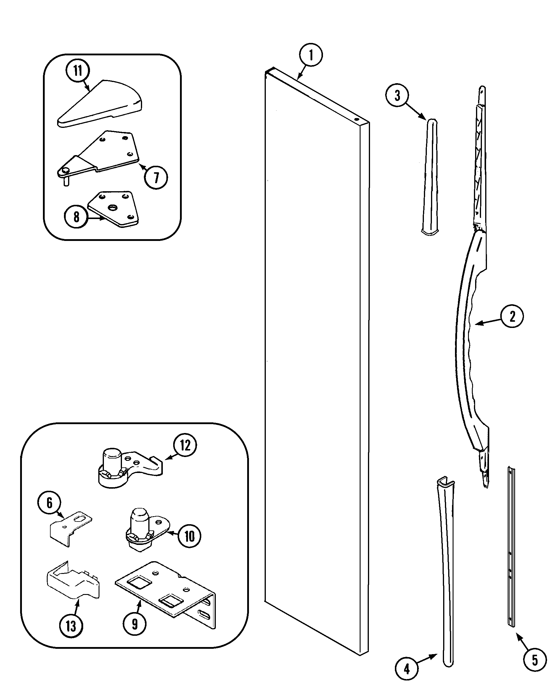 Maytag GS2126PADB freezer outer door (gs2126padb rev 15) diagram