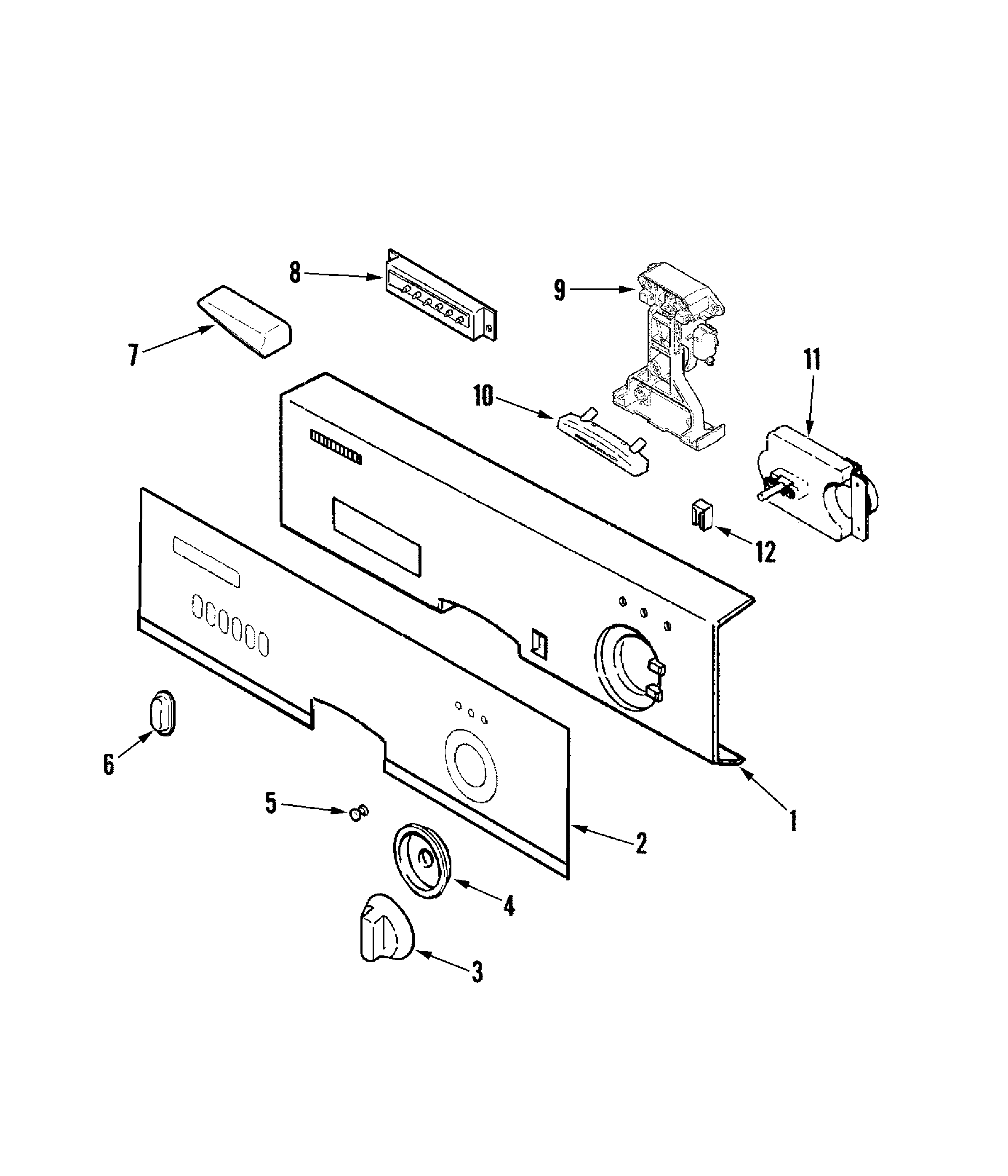 Jenn-Air JDB6510AWP control panel diagram