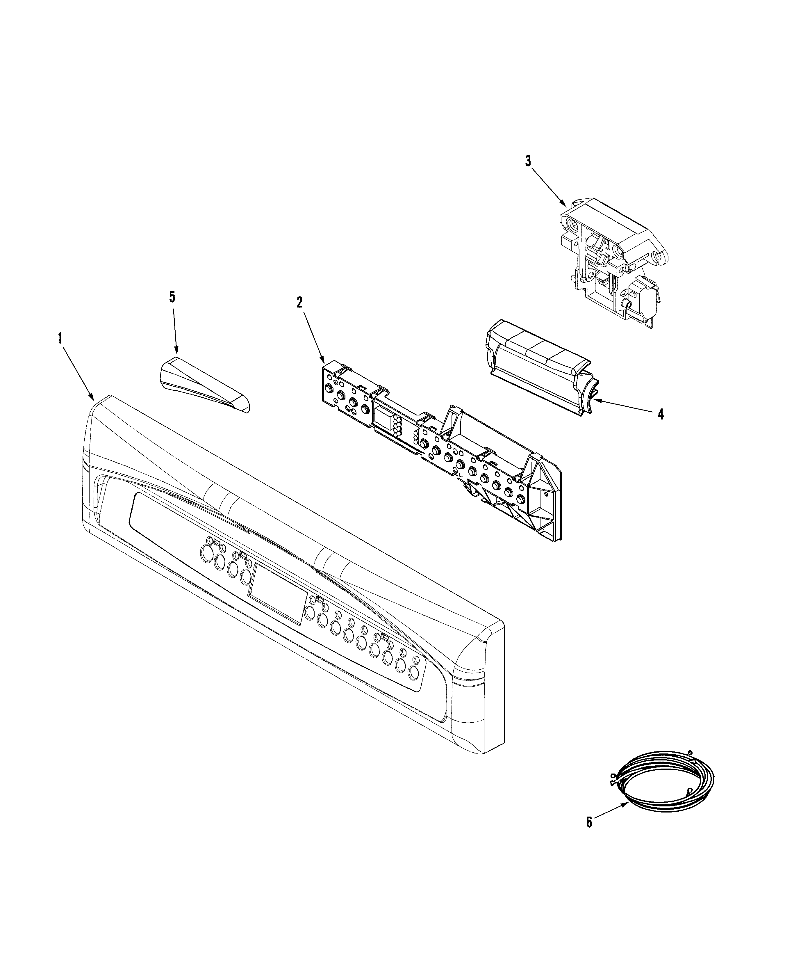 Maytag MDB6650AWQ control panel diagram
