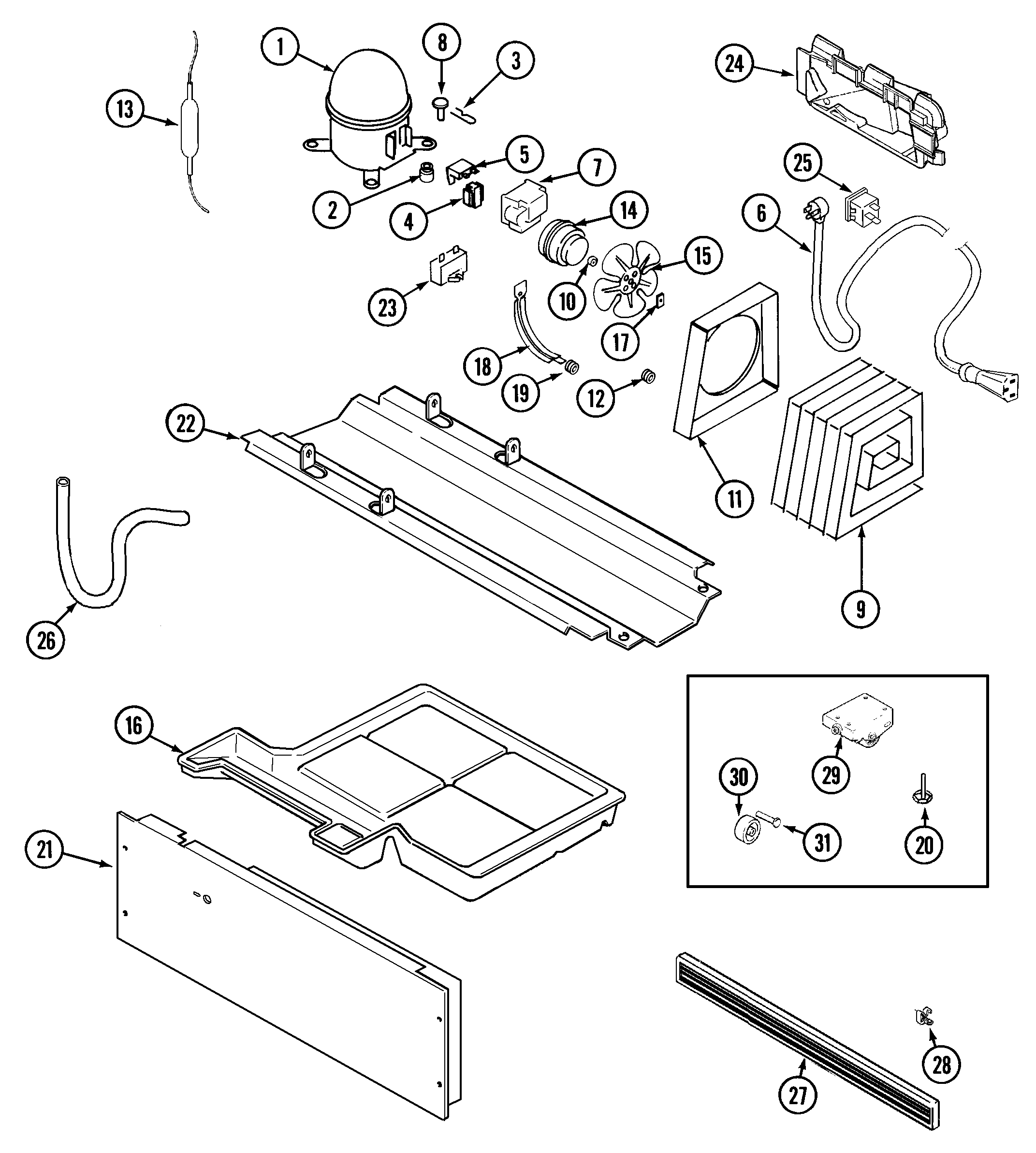 Maytag GT2127PEGW compressor (rev 10) diagram