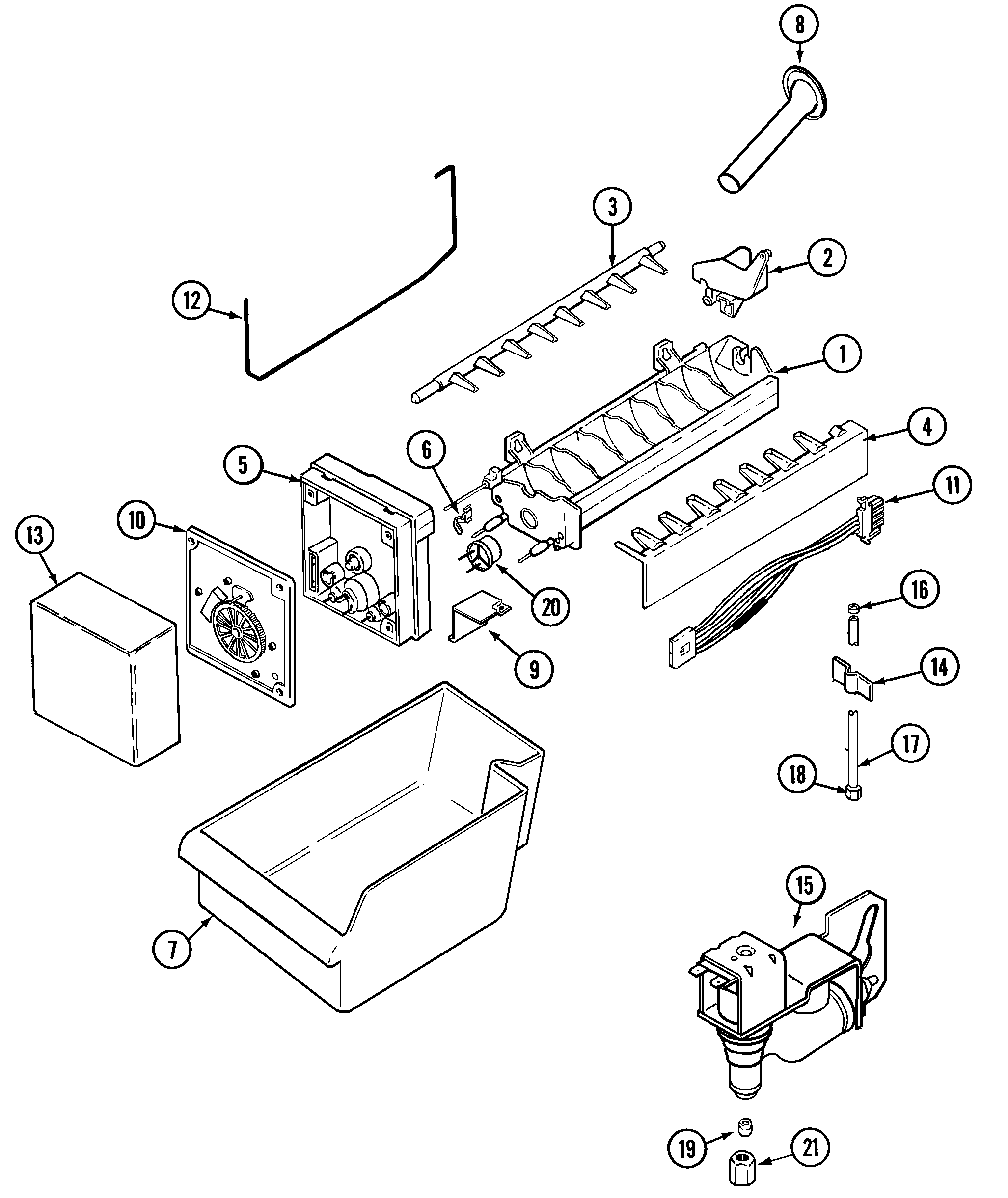 Maytag GT2127PEGW optional ice maker kit-uki1000agx diagram