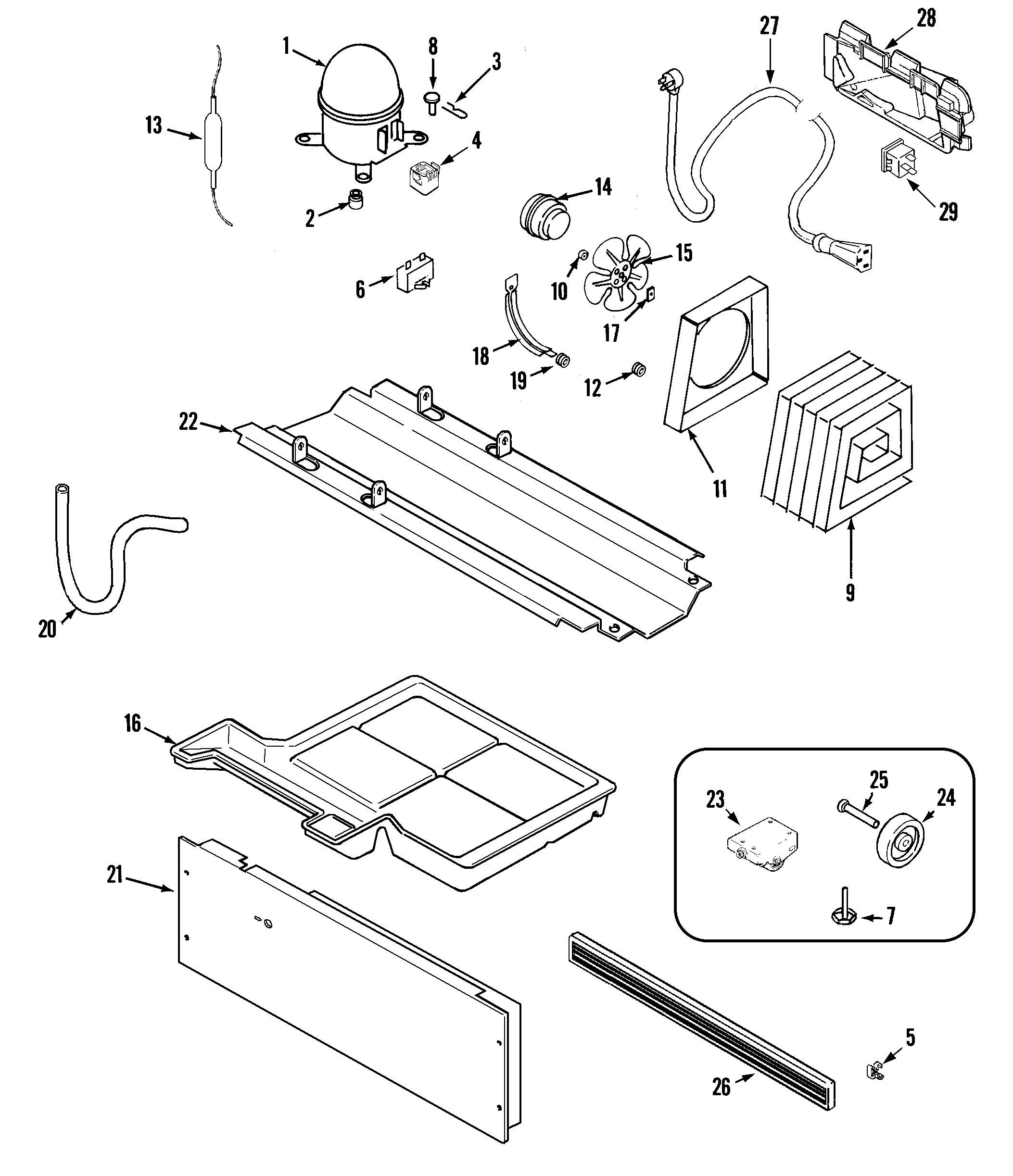 Maytag GT2127PEGW compressor (rev 11) diagram