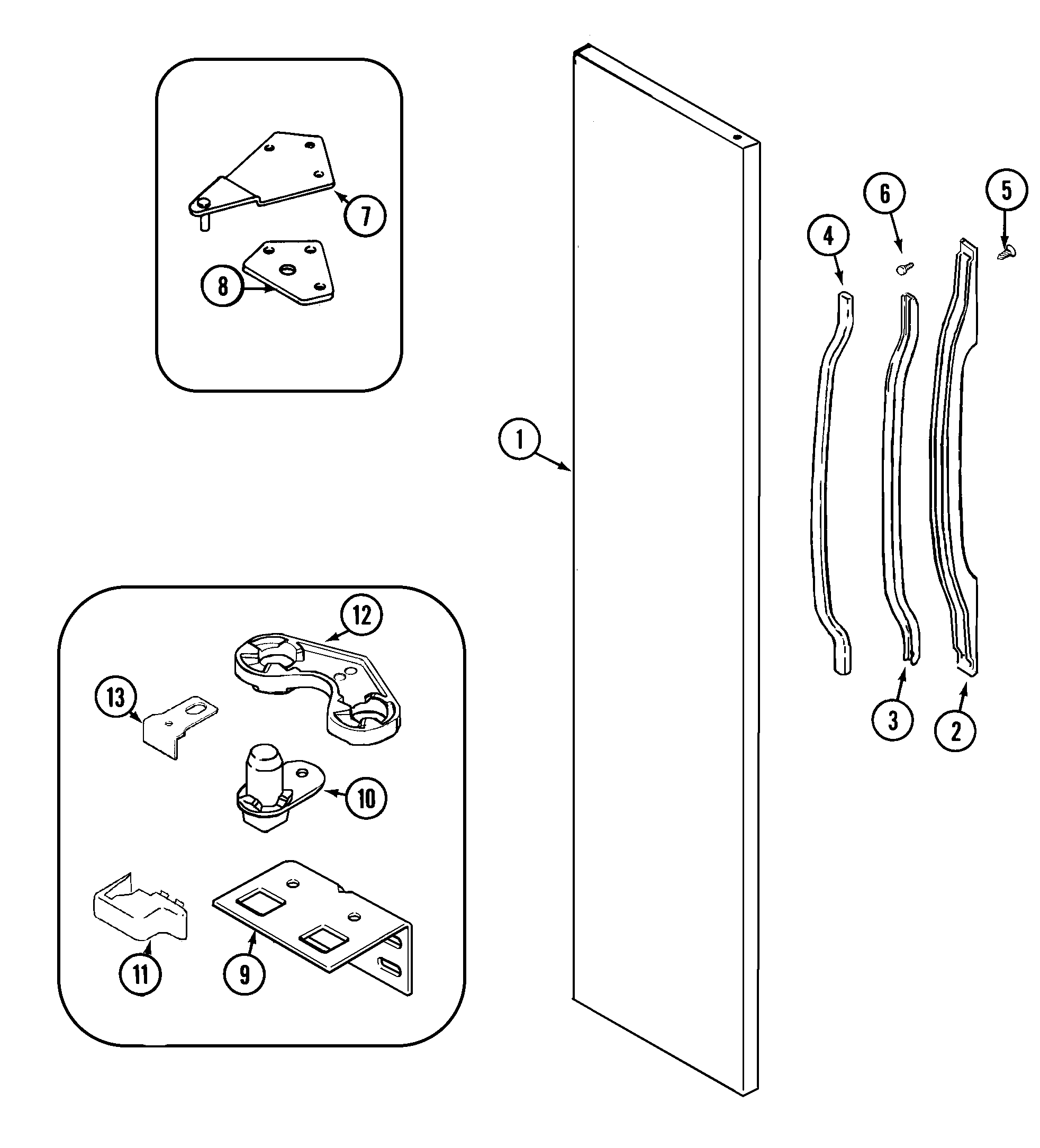 Maytag GS2182NKGQ freezer outer door diagram